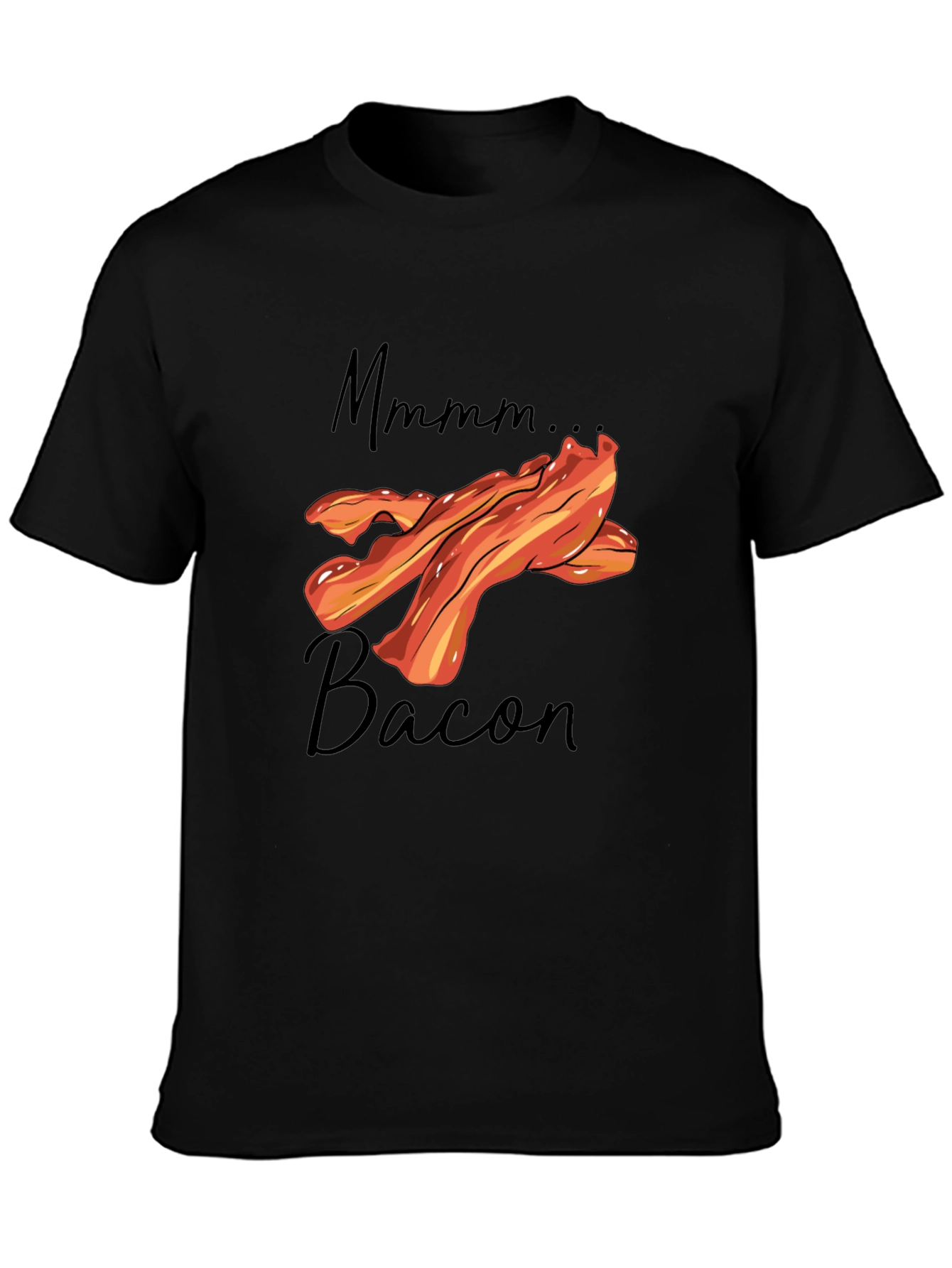 Mmmm Bacon Graphic T-Shirt - Black