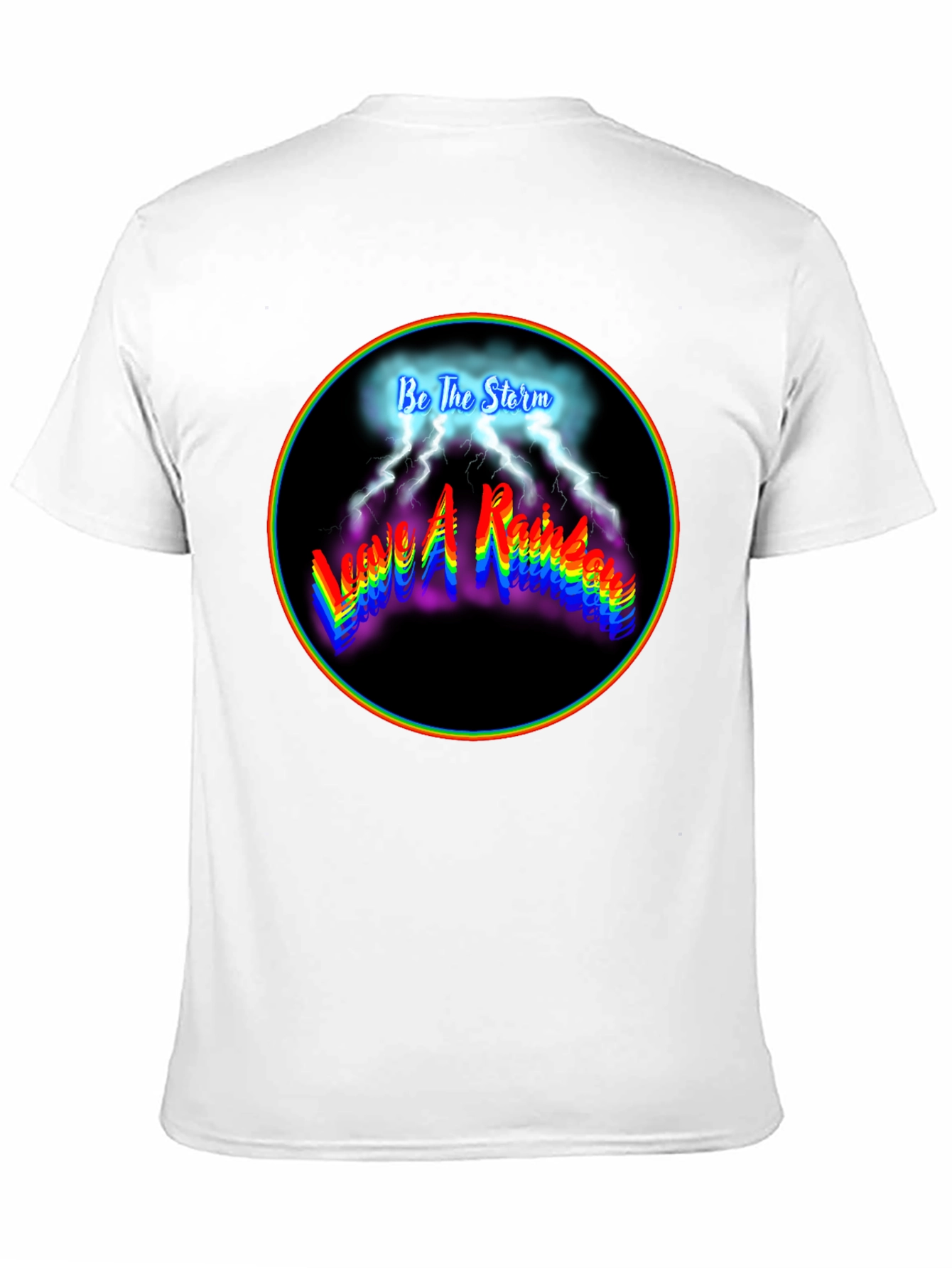 Be The Storm Rainbow Graphic Black T-Shirt