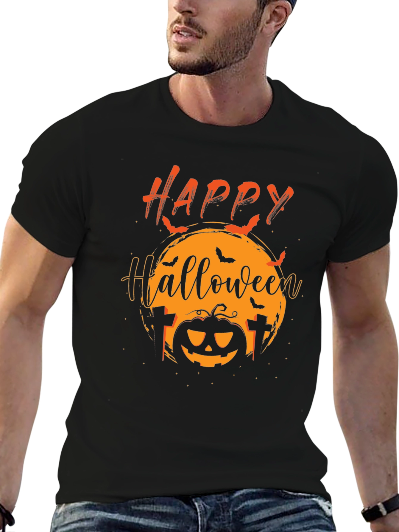 Happy Halloween Graphic Tee - Spooky Season Shirt