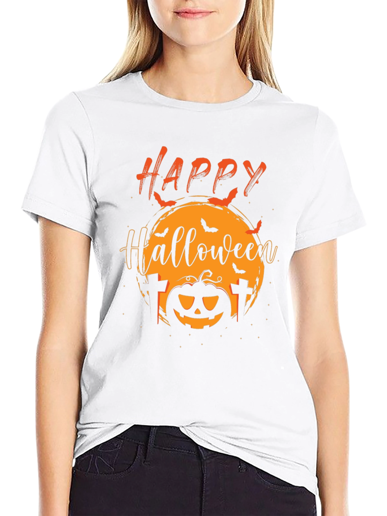Happy Halloween Graphic Tee - Spooky Season Shirt