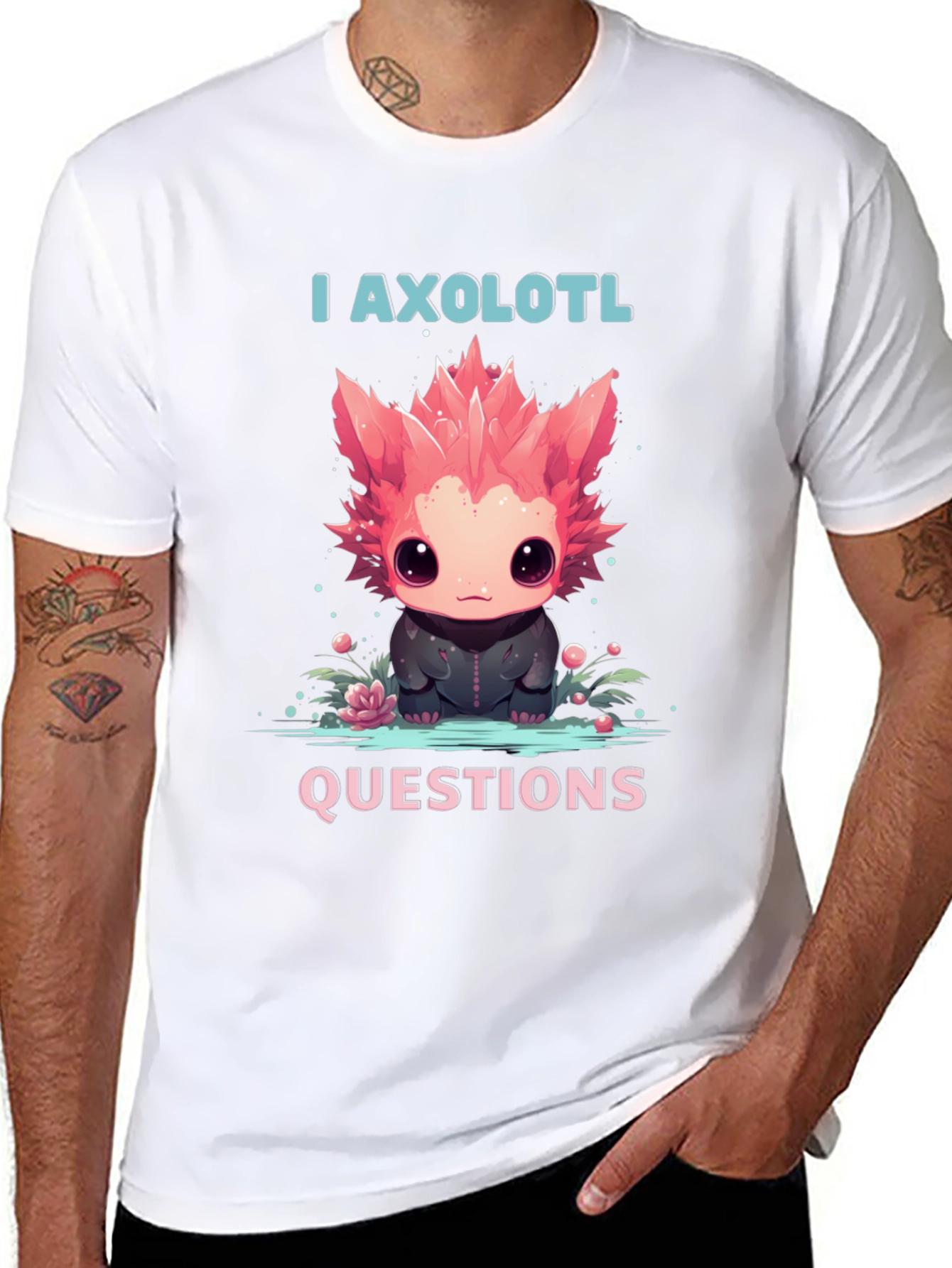 I Axolotl Questions T-Shirt - Cute Animal Tee