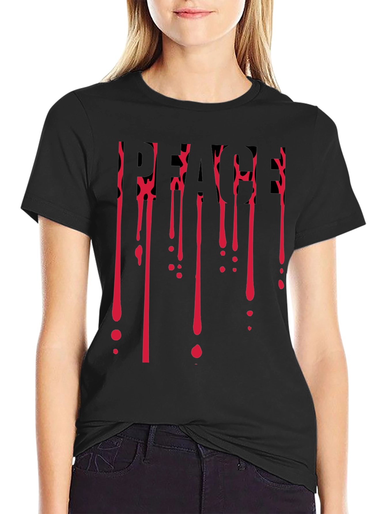 Peace Drip T-Shirt - Edgy Graphic Tee