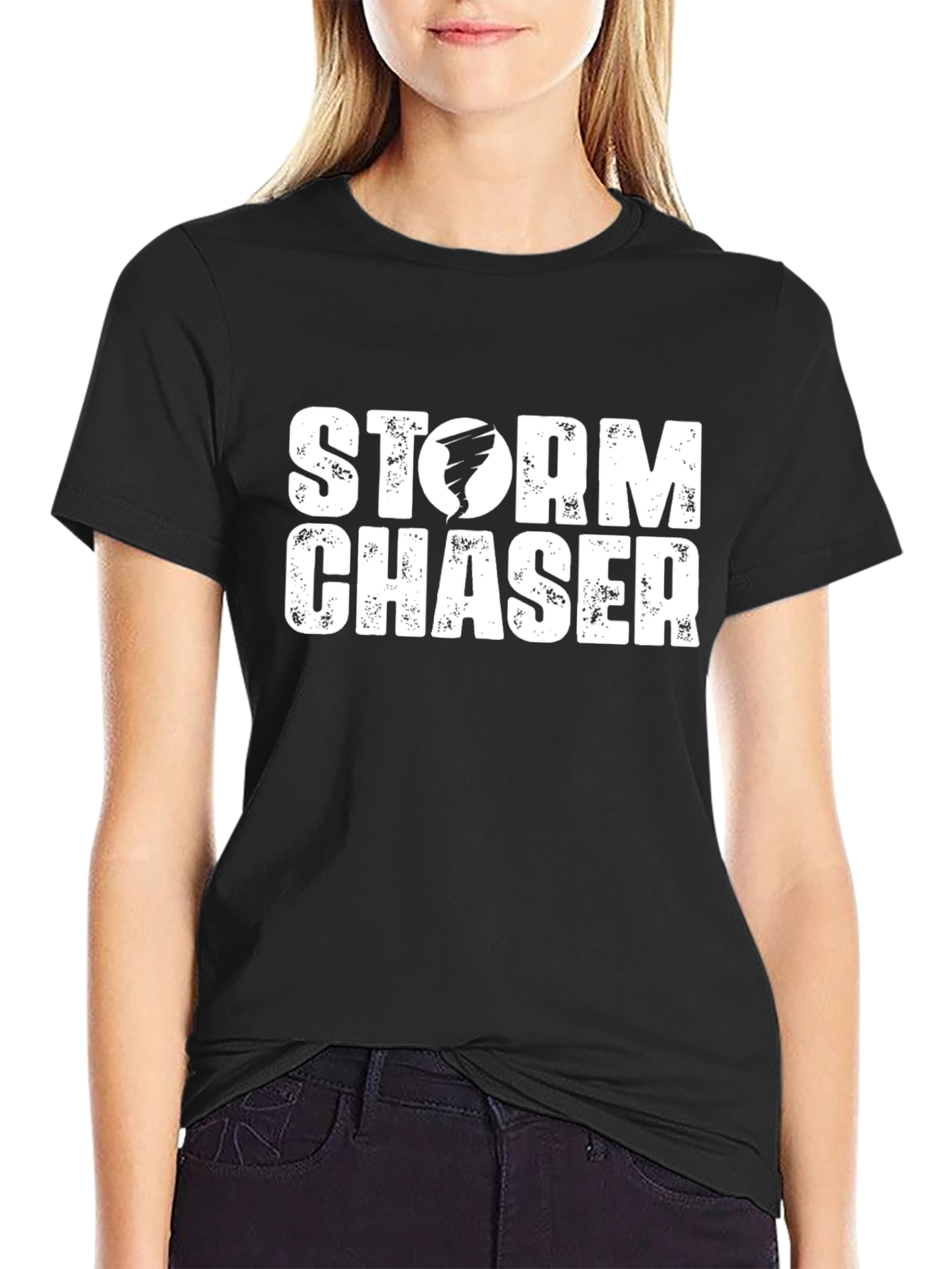 Storm Chaser Graphic Tee - Black Cotton T-Shirt