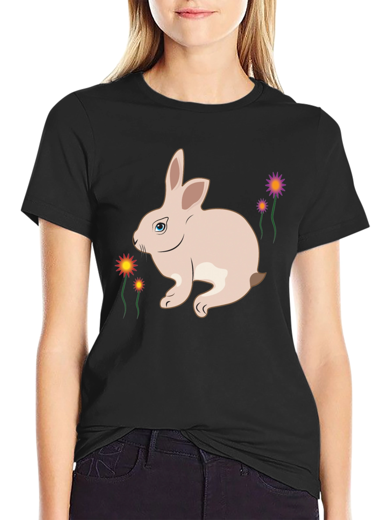 Bunny Graphic Tee - Soft Cotton Comfort
