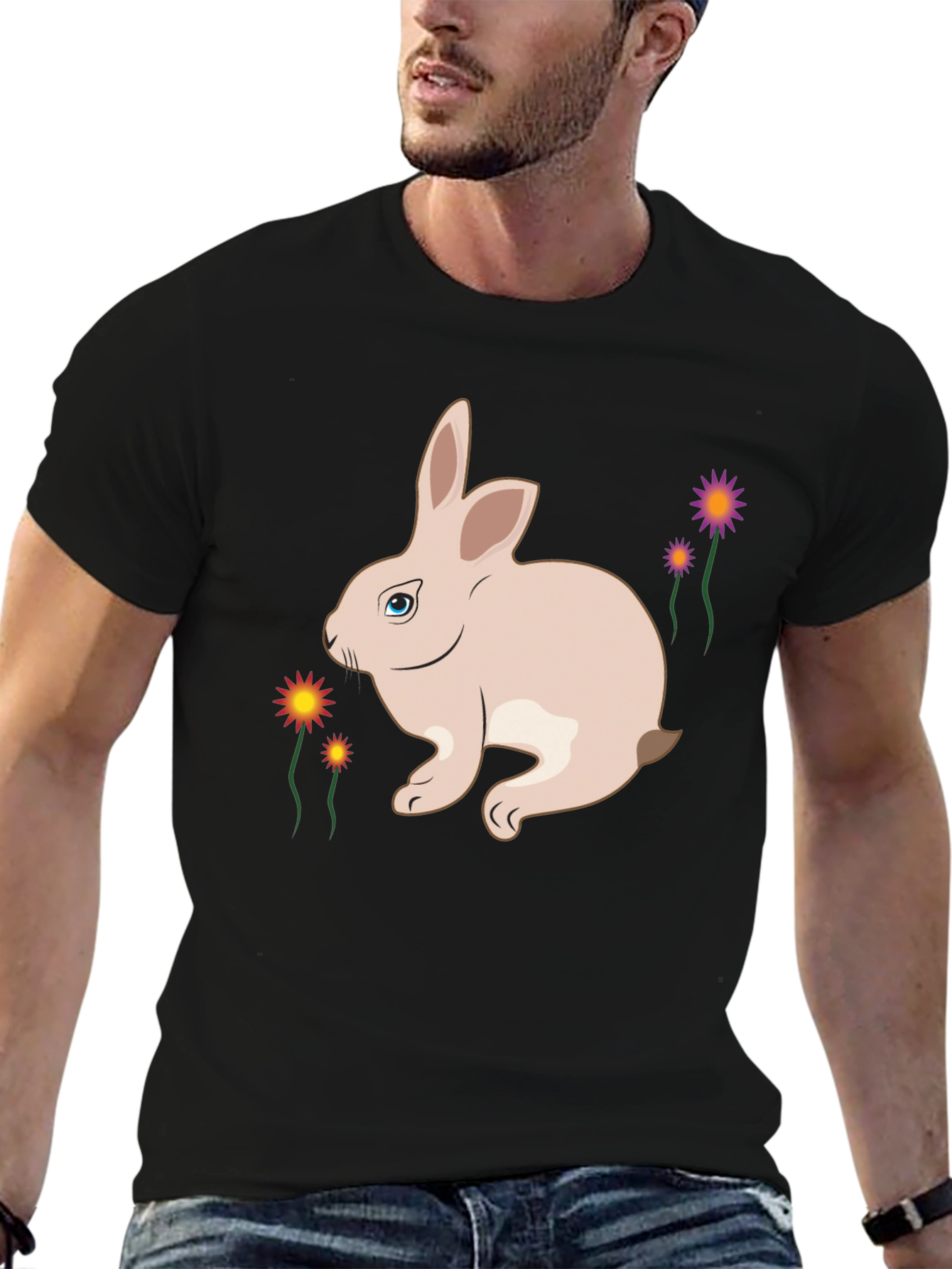 Bunny Graphic Tee - Soft Cotton Comfort