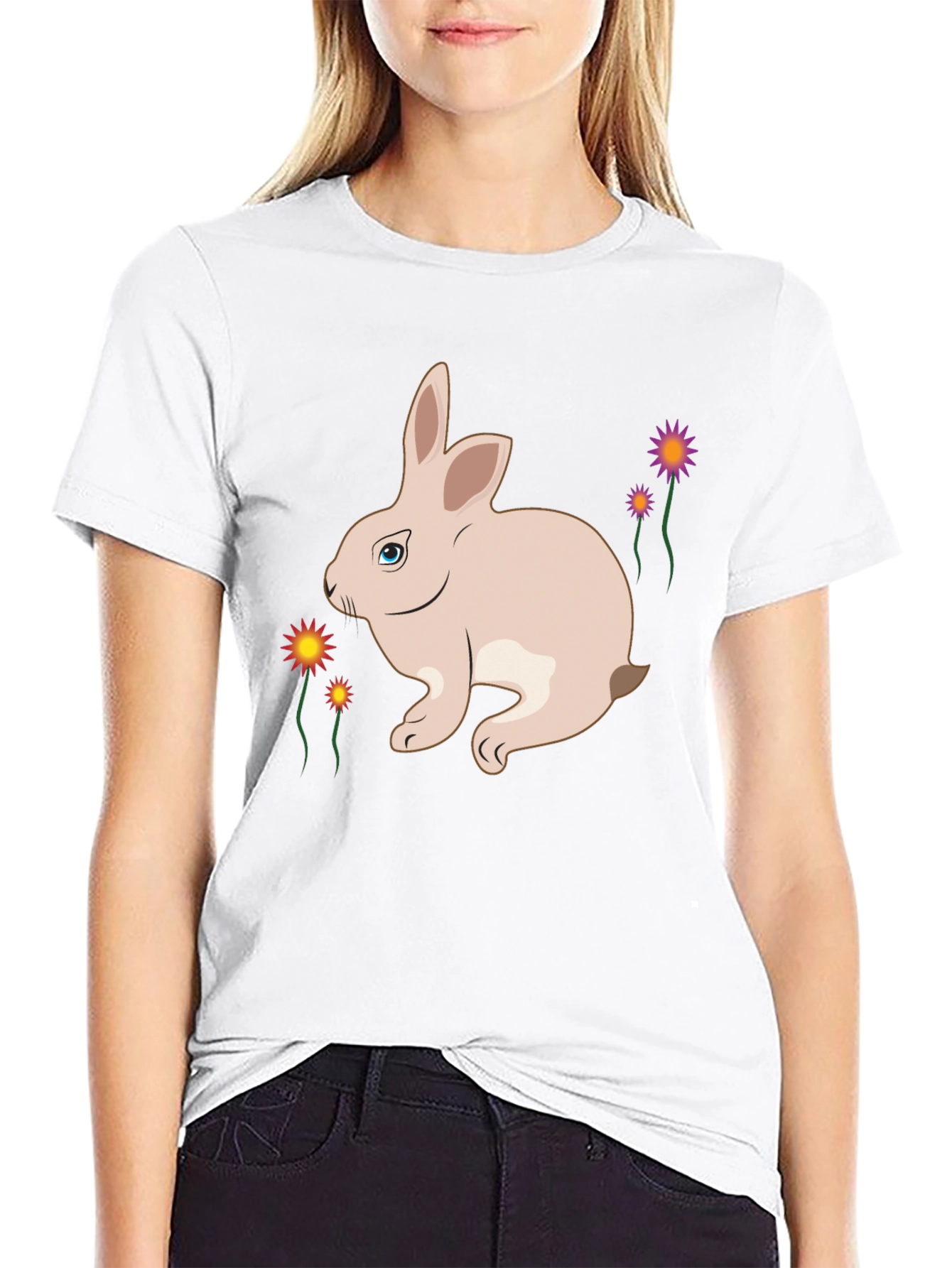 Bunny Graphic Tee - Soft Cotton Comfort