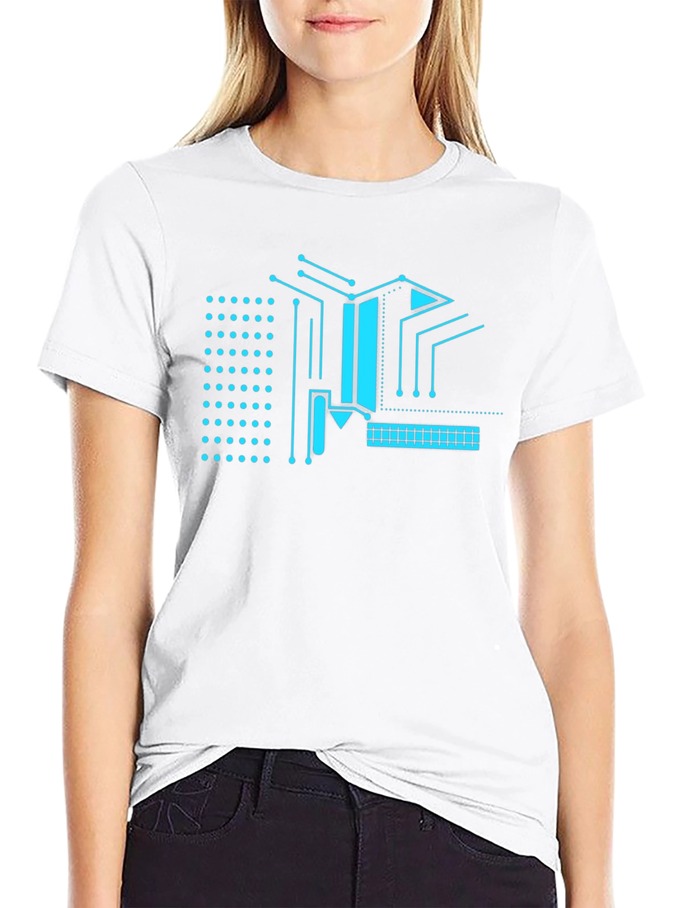 Cyber Circuit Tee - Black Graphic T-Shirt