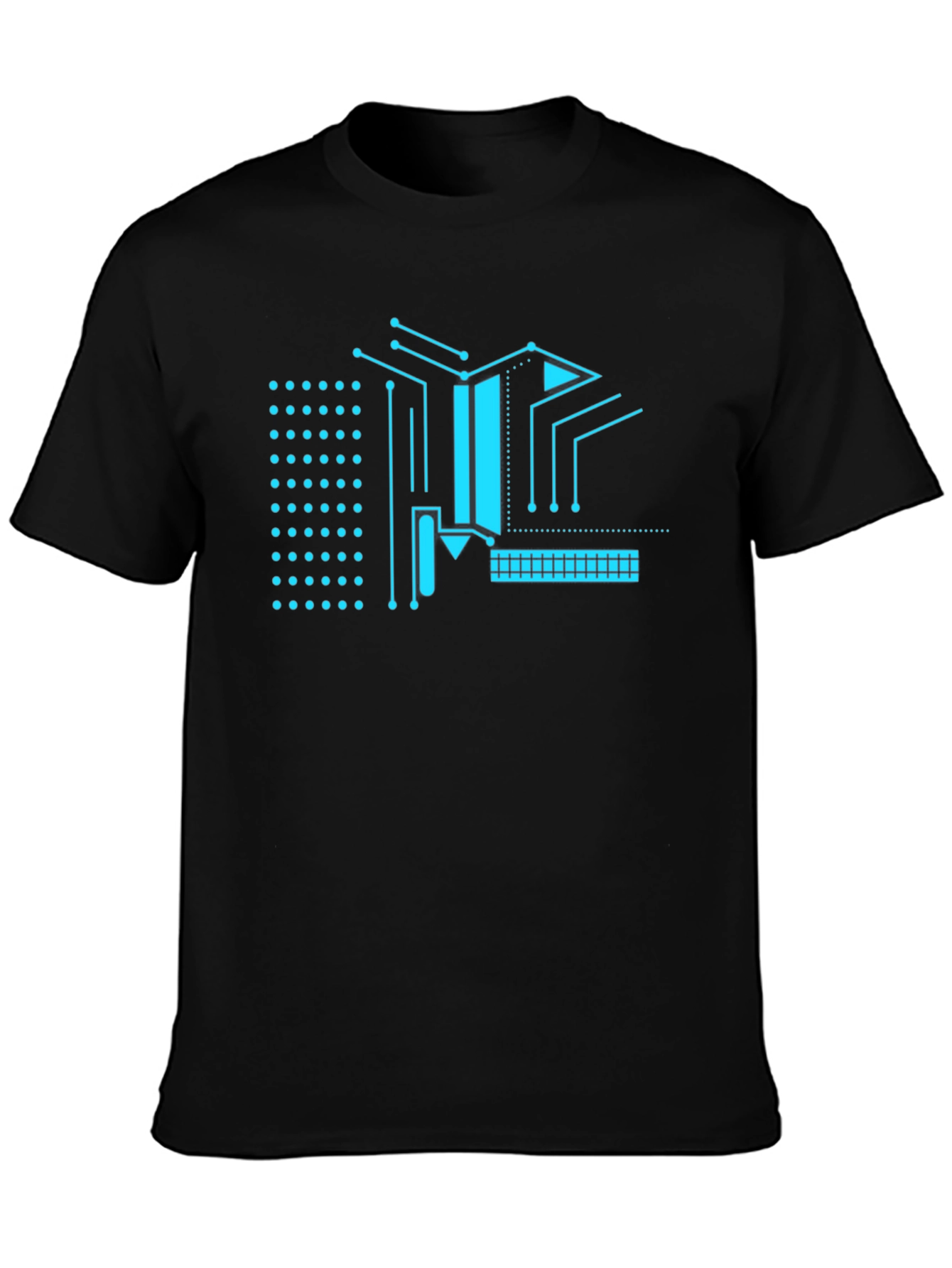 Cyber Circuit Tee - Black Graphic T-Shirt