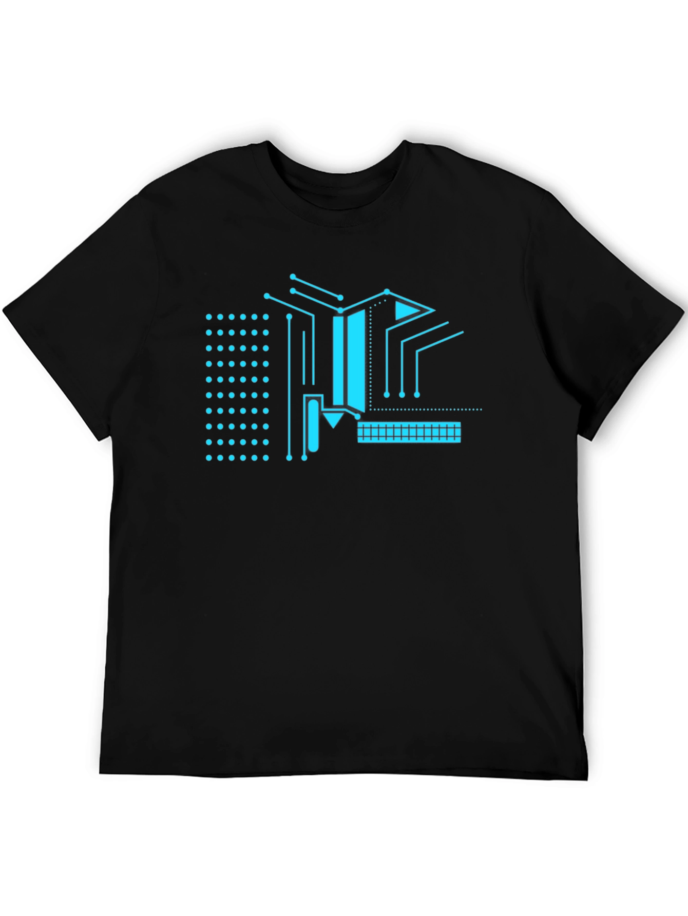 Cyber Circuit Tee - Black Graphic T-Shirt