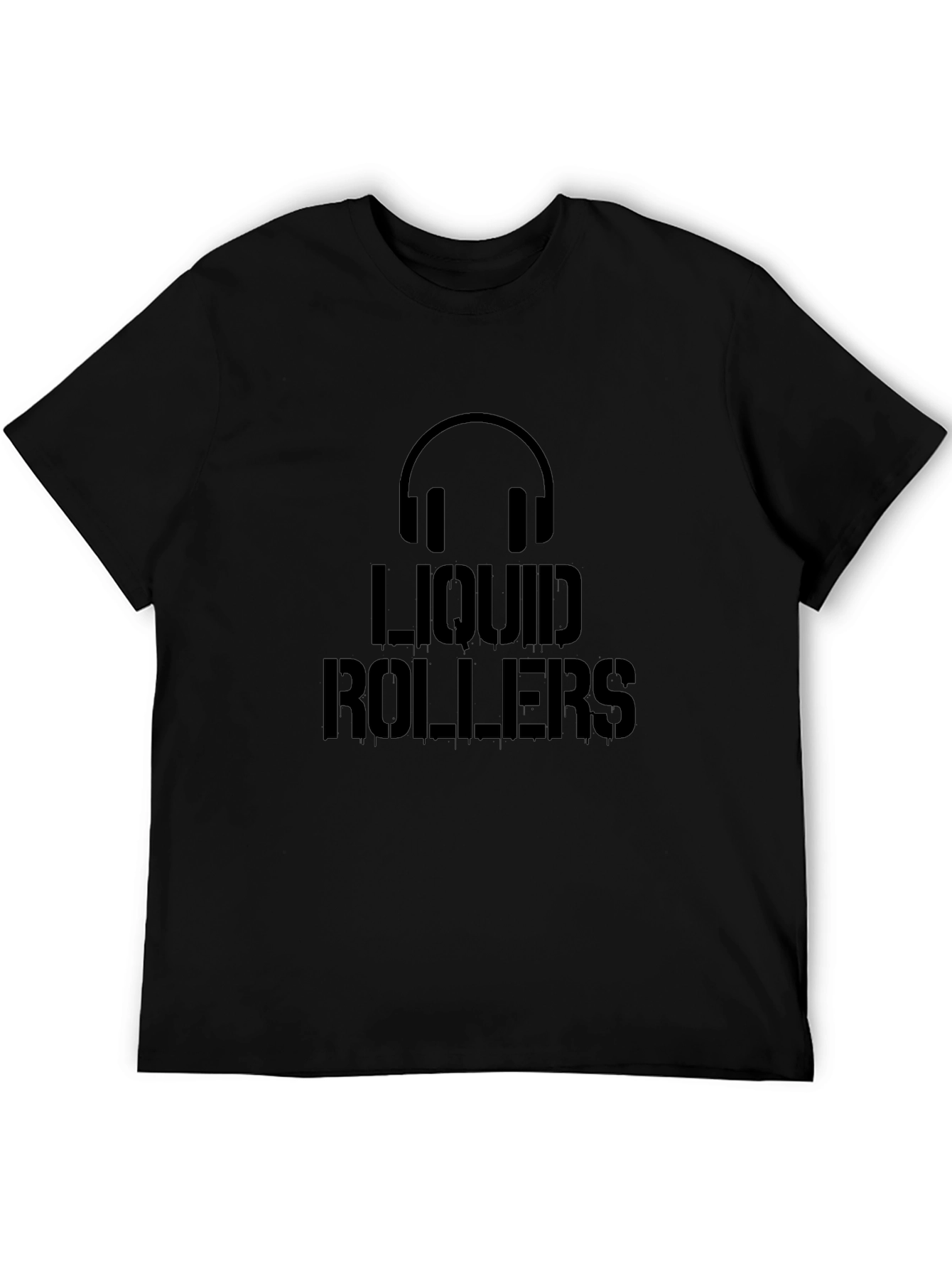Liquid Rollers Graphic Tee - Black Cotton T-Shirt