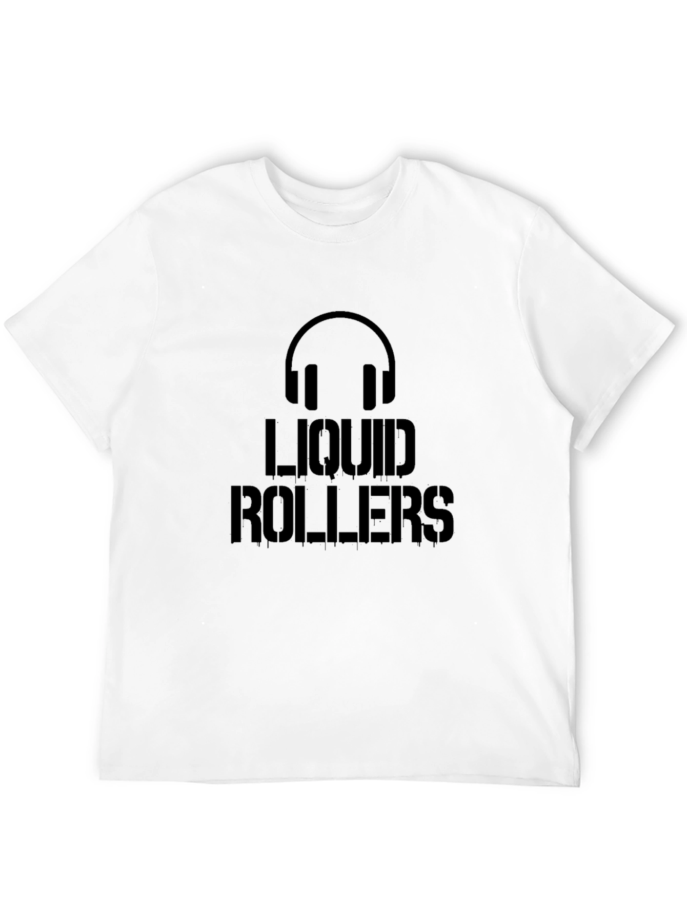 Liquid Rollers Graphic Tee - Black Cotton T-Shirt