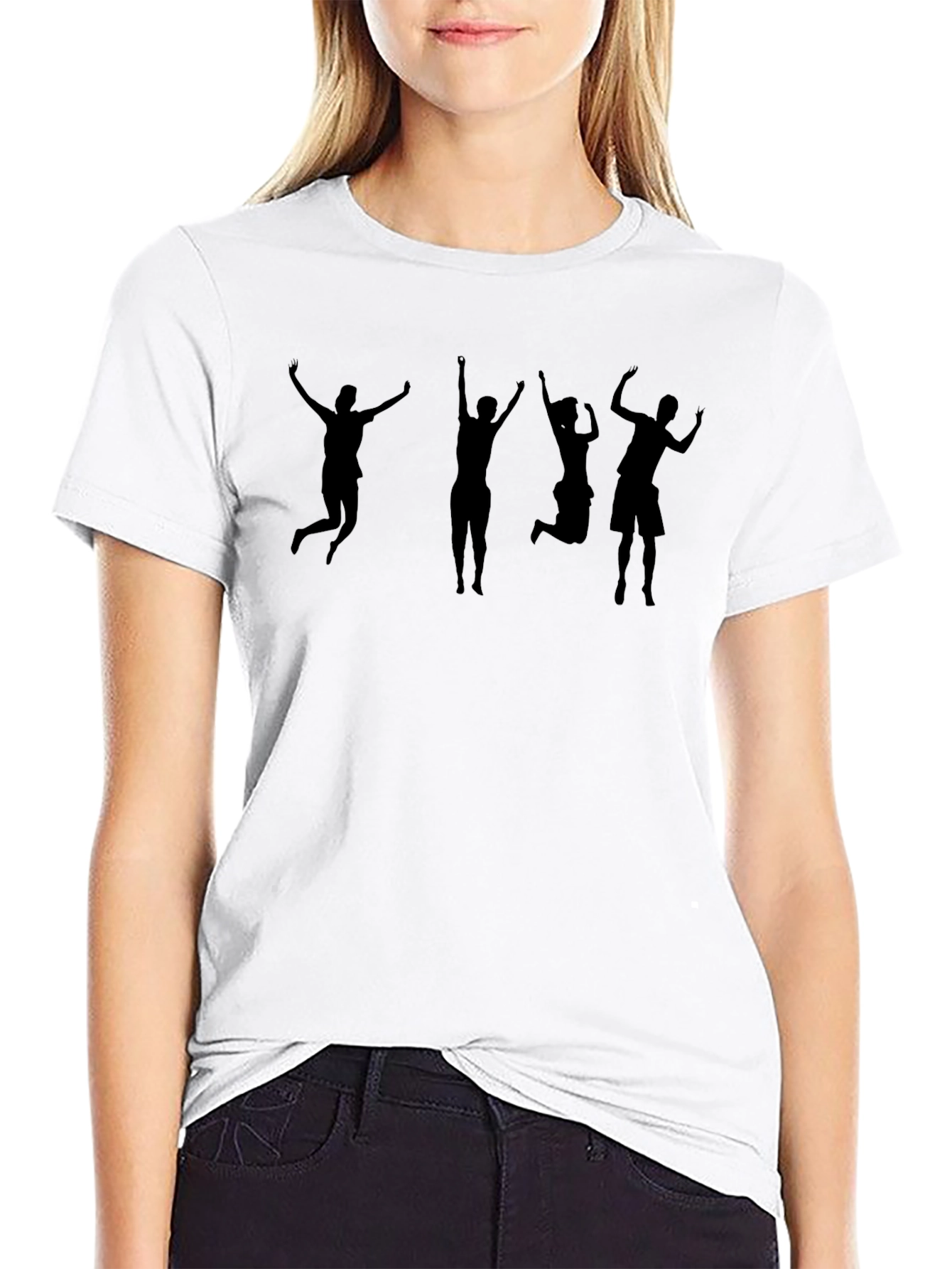 Jumping Silhouette Graphic T-Shirt