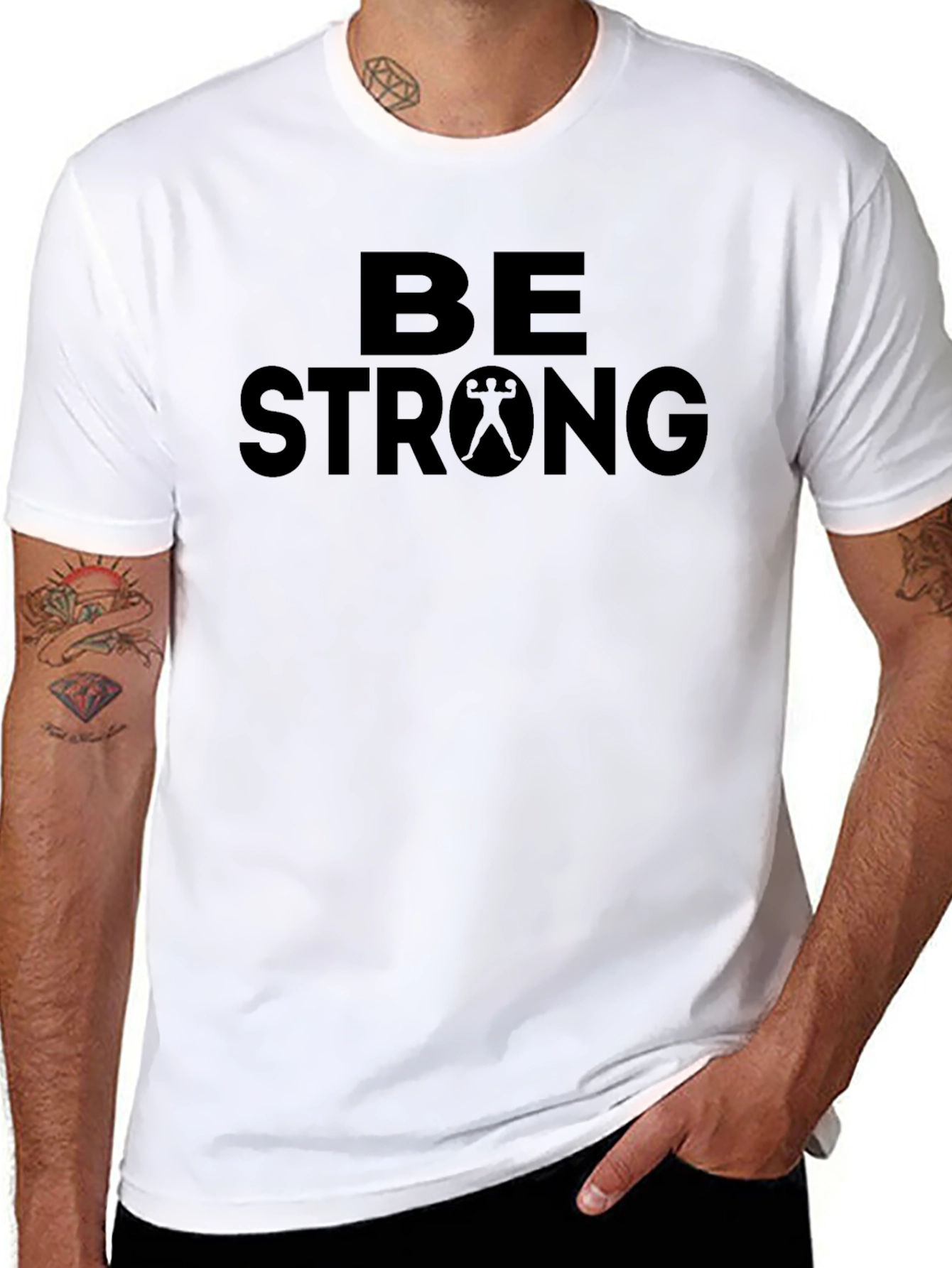 Be Strong Graphic Tee - Black Unisex T-Shirt