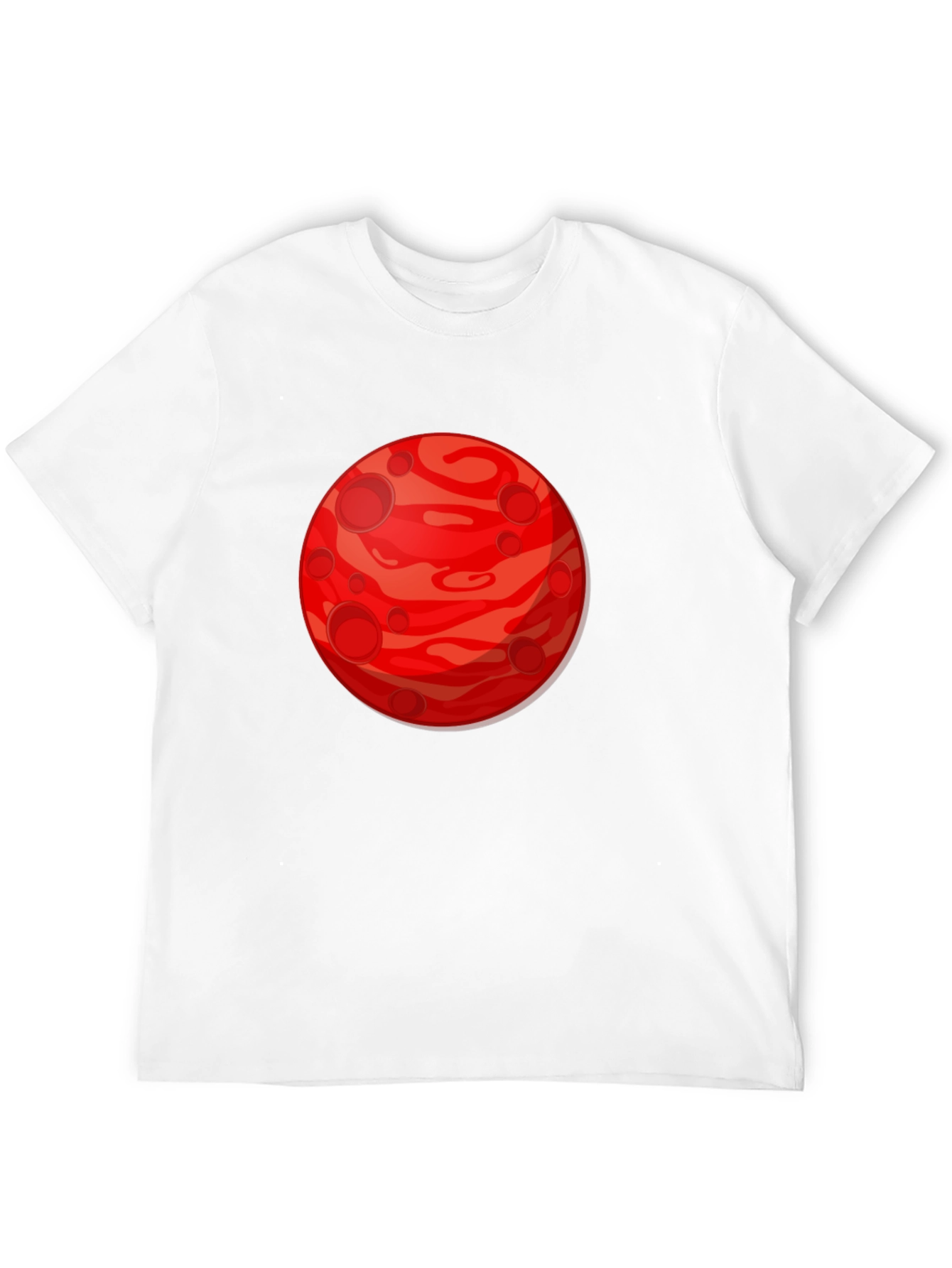 Planet Mars Graphic Print T-Shirt - Black