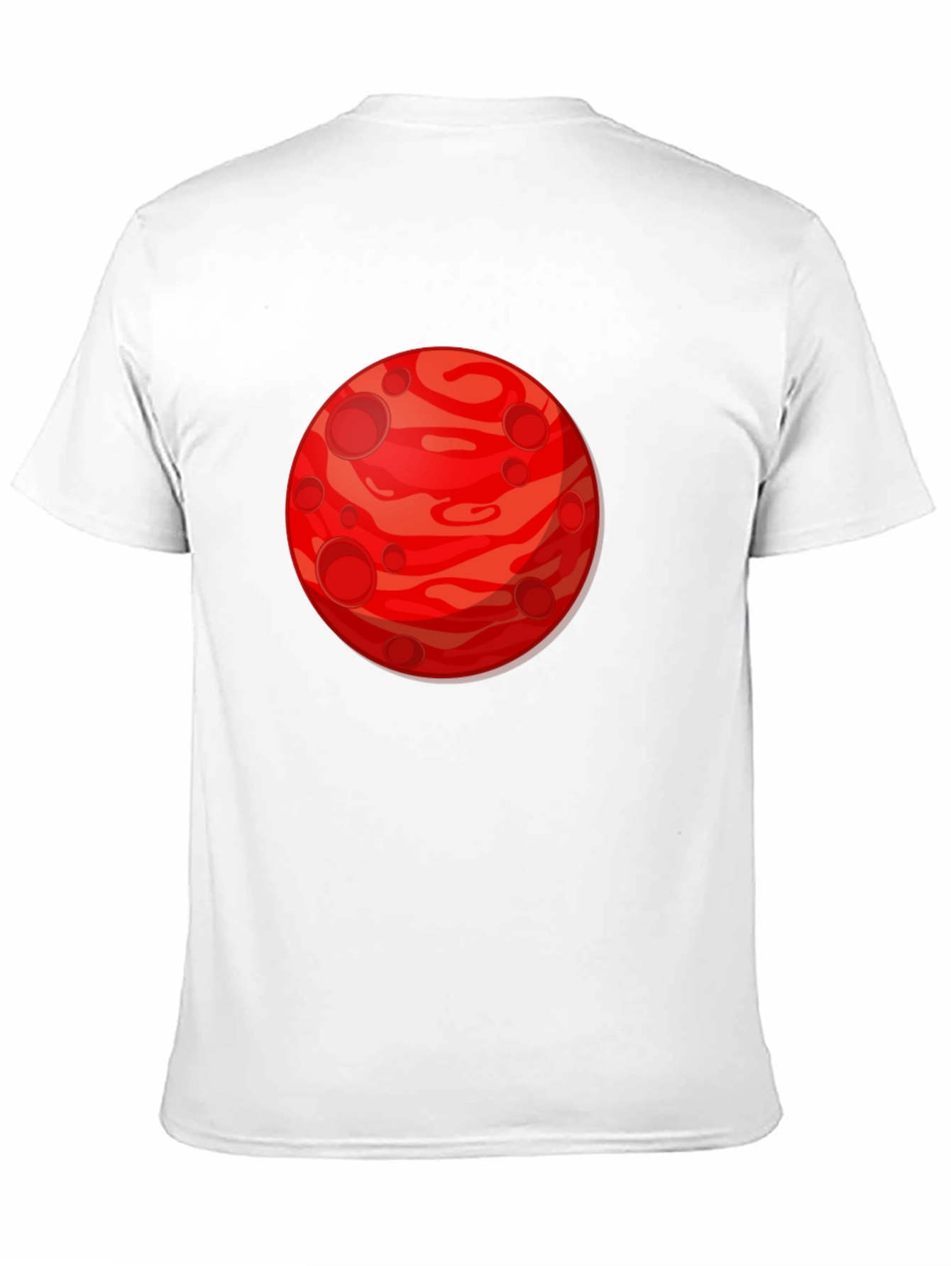 Planet Mars Graphic Print T-Shirt - Black