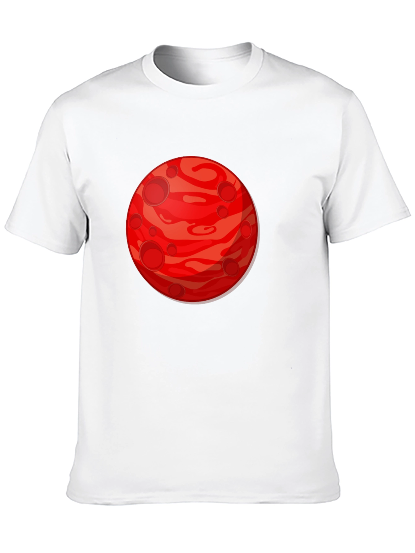 Planet Mars Graphic Print T-Shirt - Black