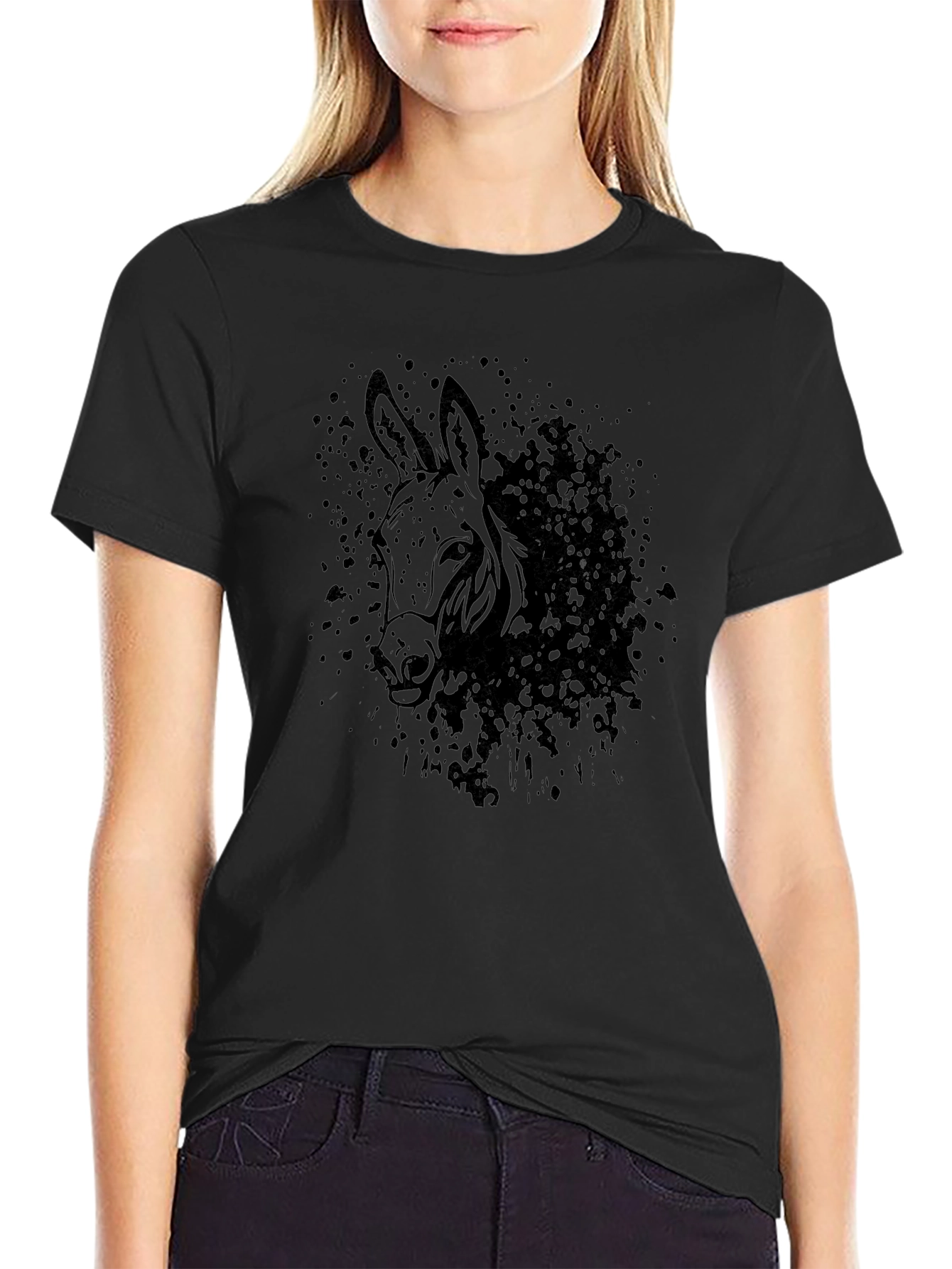 Black Donkey Graphic Tee - Mens Casual T-Shirt