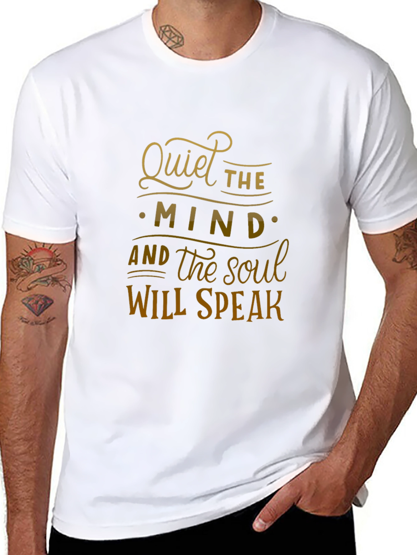 Quiet The Mind Graphic Tee - Black