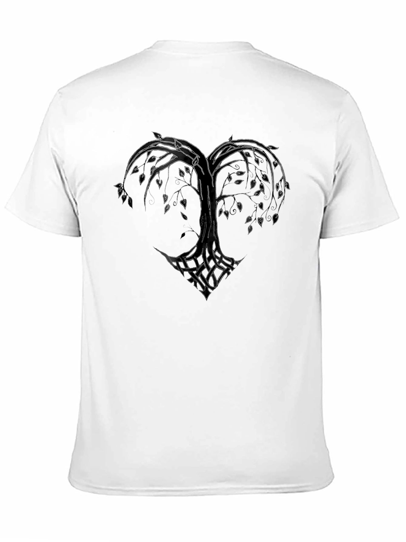 Heart Tree Black T-Shirt - Nature Love Design