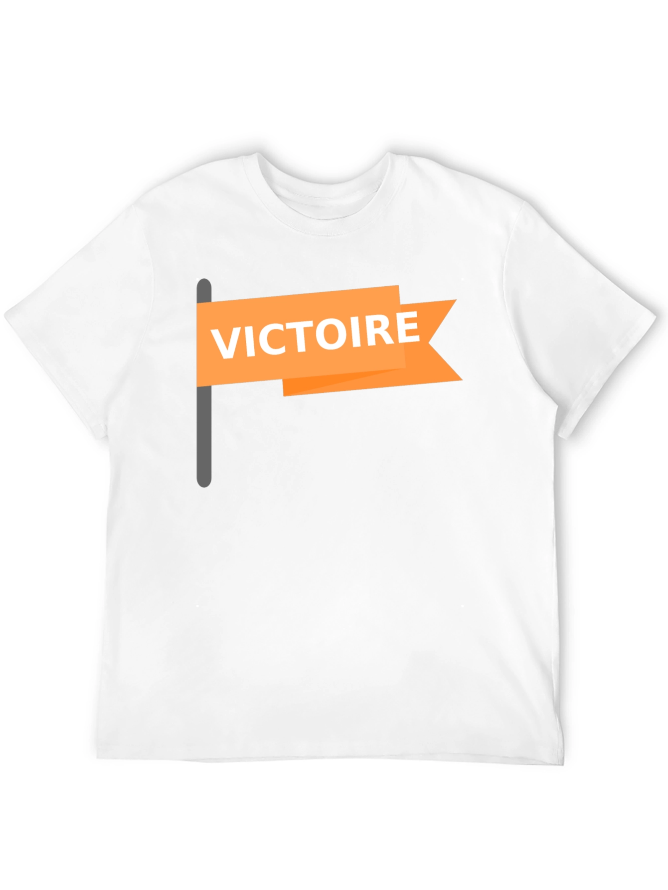 Victoire Flag Graphic T-Shirt - Casual Style