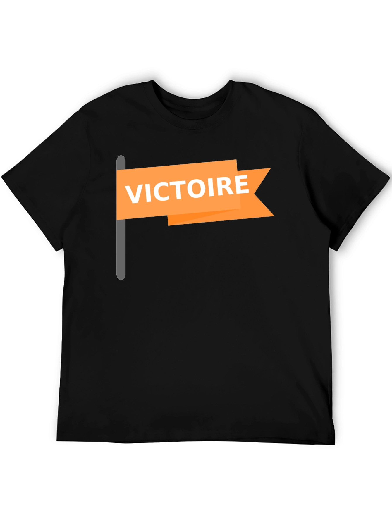 Victoire Flag Graphic T-Shirt - Casual Style