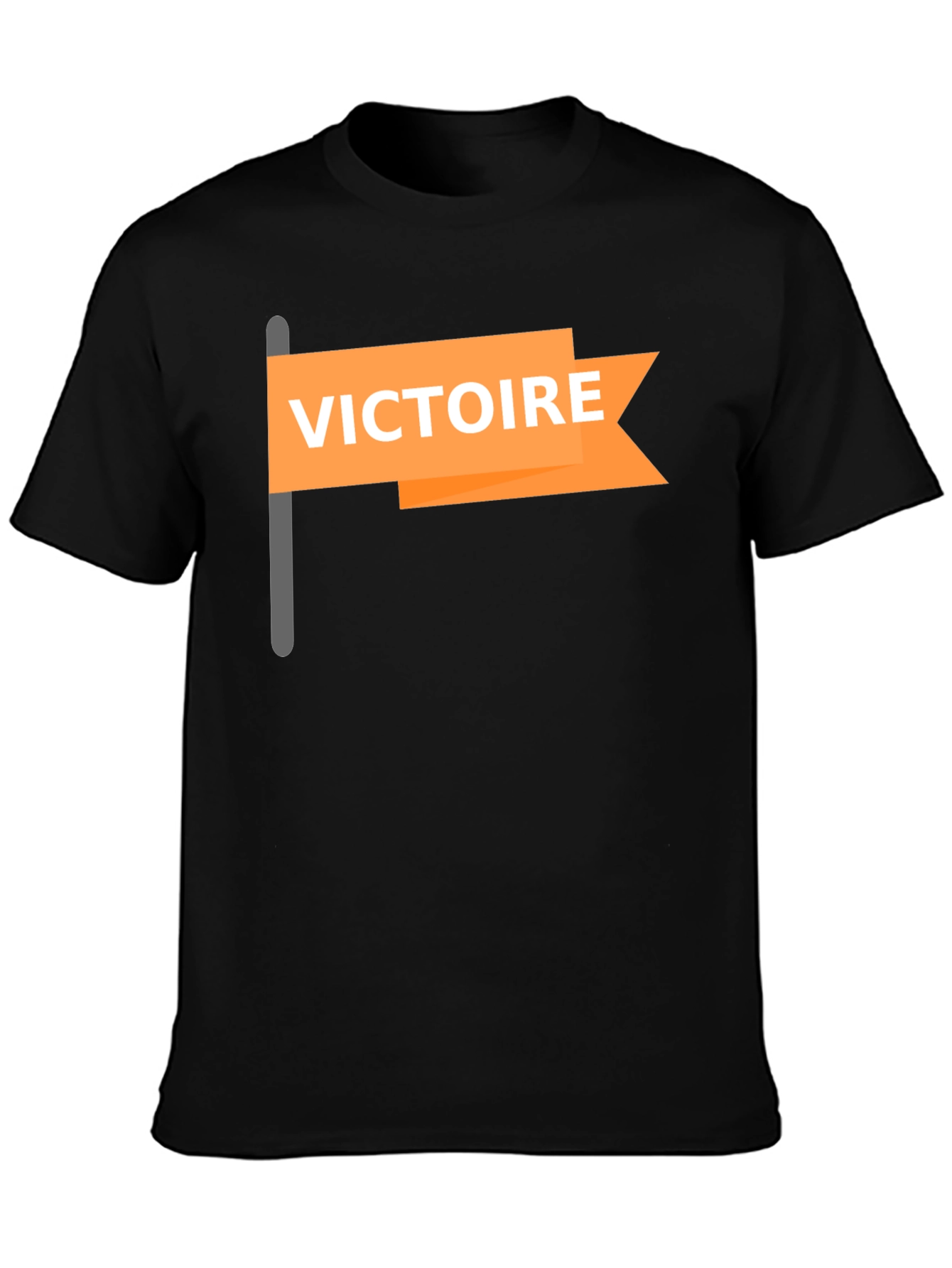Victoire Flag Graphic T-Shirt - Casual Style