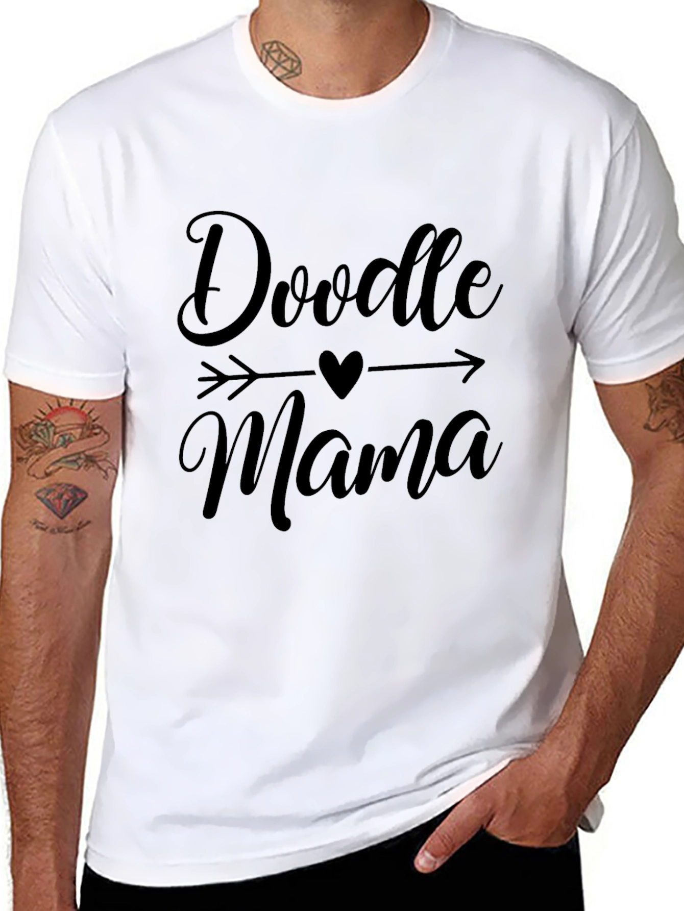 Doodle Mama Black Graphic Tee