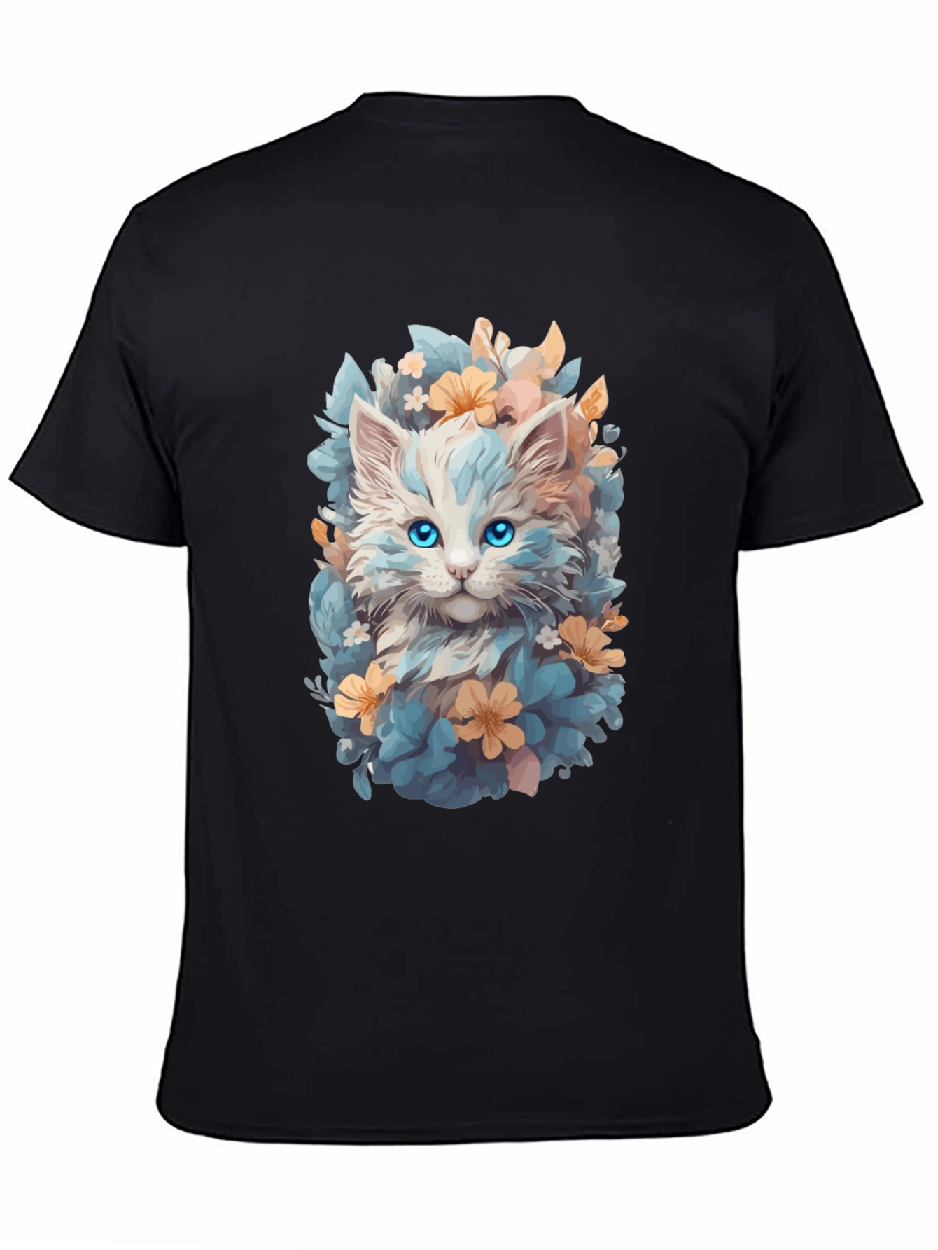 Floral Cat T-Shirt - Soft & Stylish