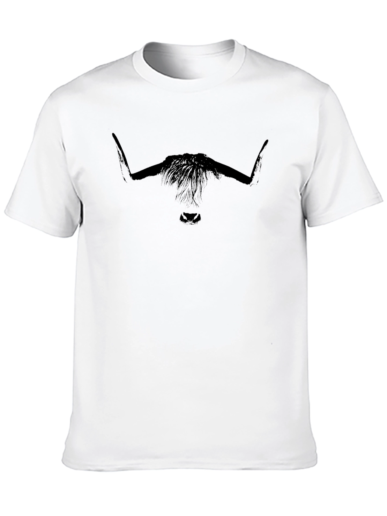 Highland Cow Graphic Tee - Black Cotton Blend