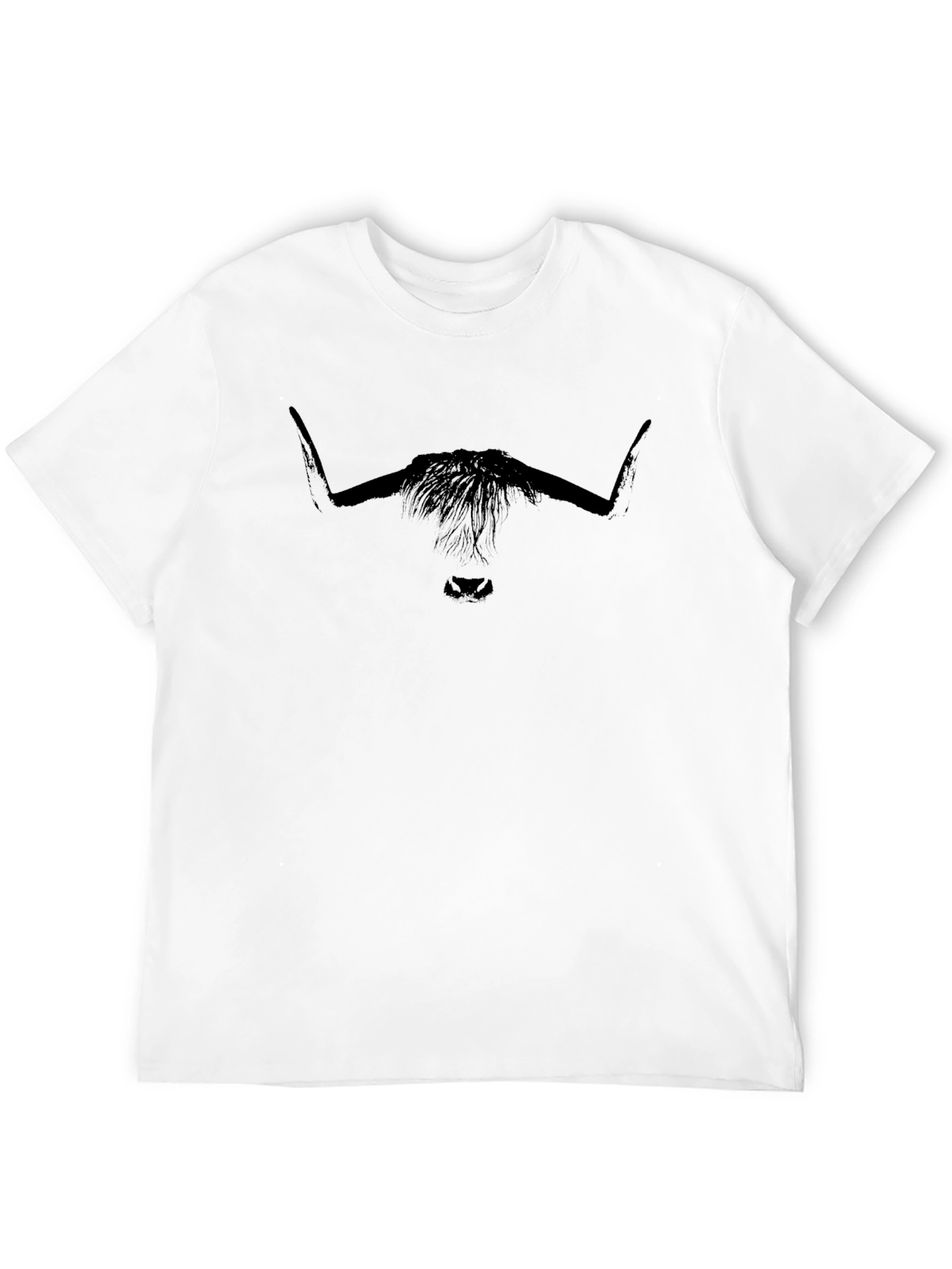 Highland Cow Graphic Tee - Black Cotton Blend