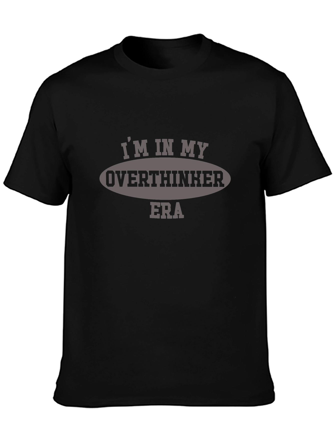 Overthinker Era Graphic Tee - Black T-Shirt