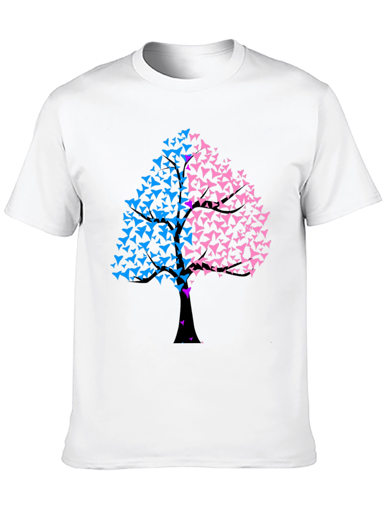 Unique Tree Graphic T-Shirt - Black
