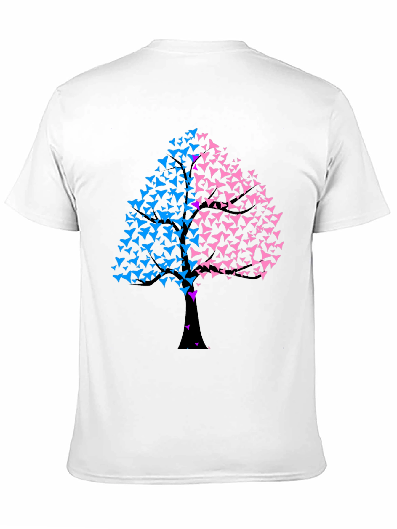 Unique Tree Graphic T-Shirt - Black