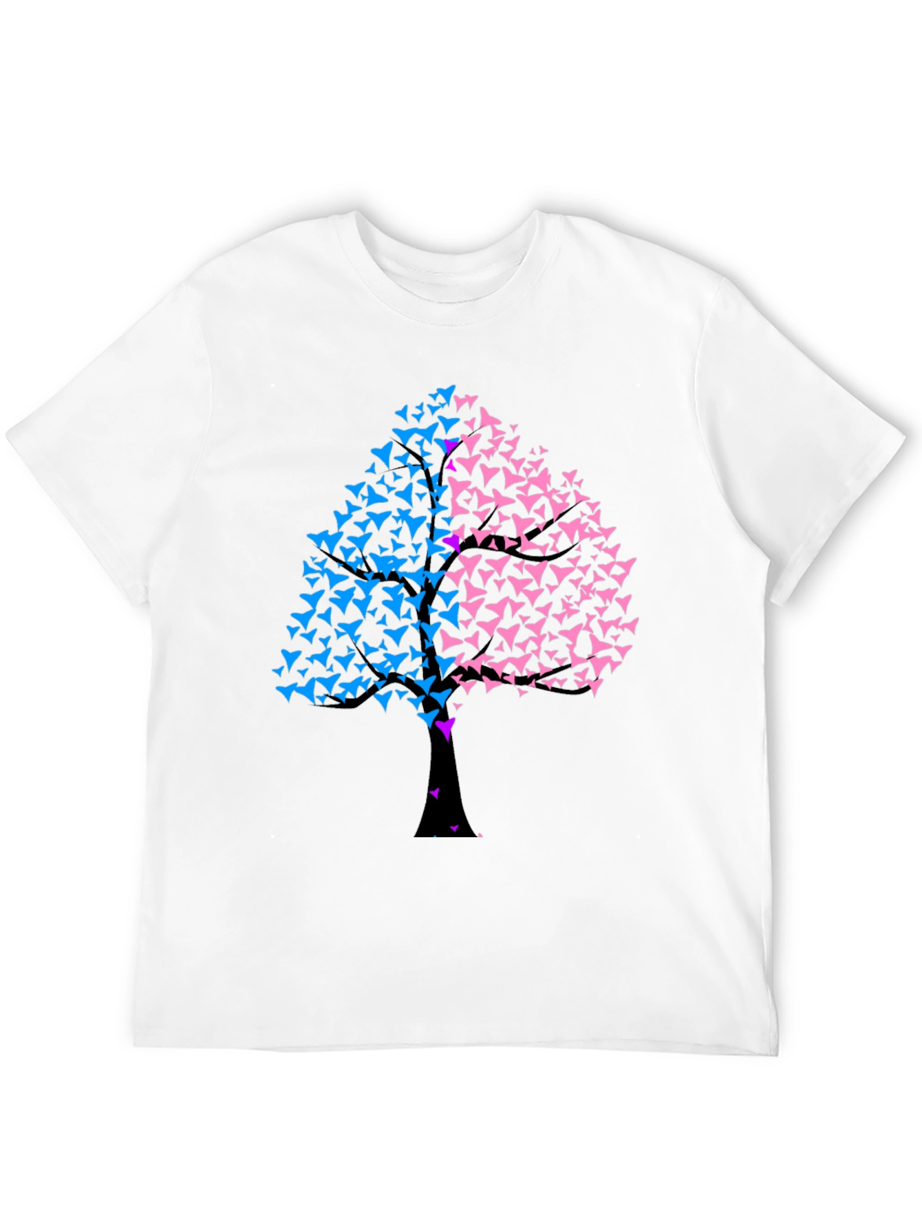 Unique Tree Graphic T-Shirt - Black
