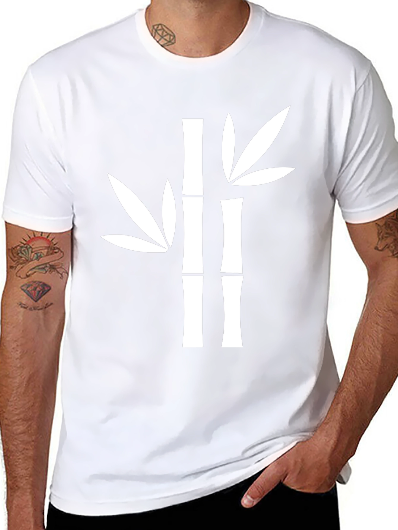Bamboo Graphic Tee - Soft Cotton Blend