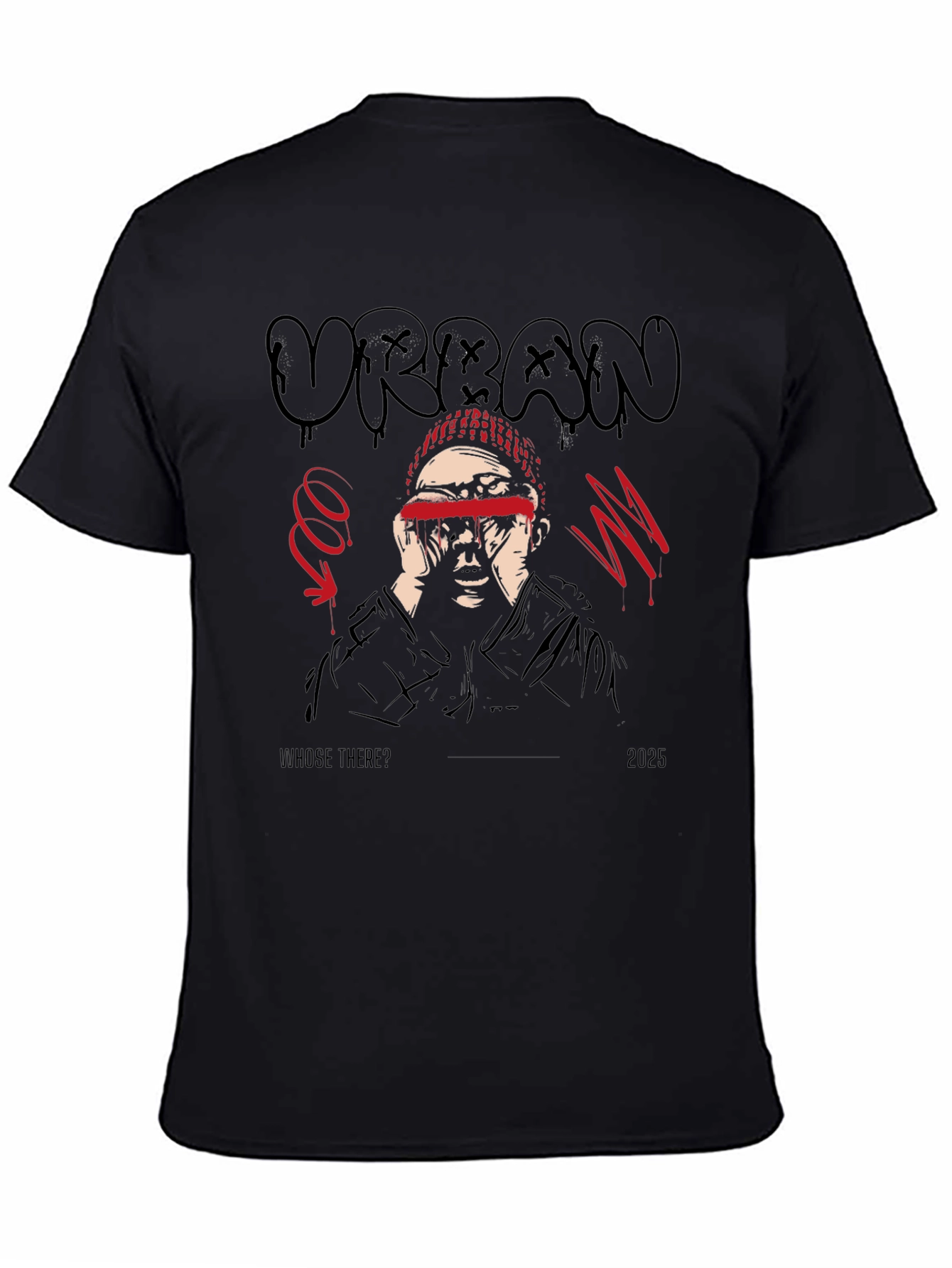 Urban Graphic Print Black T-Shirt