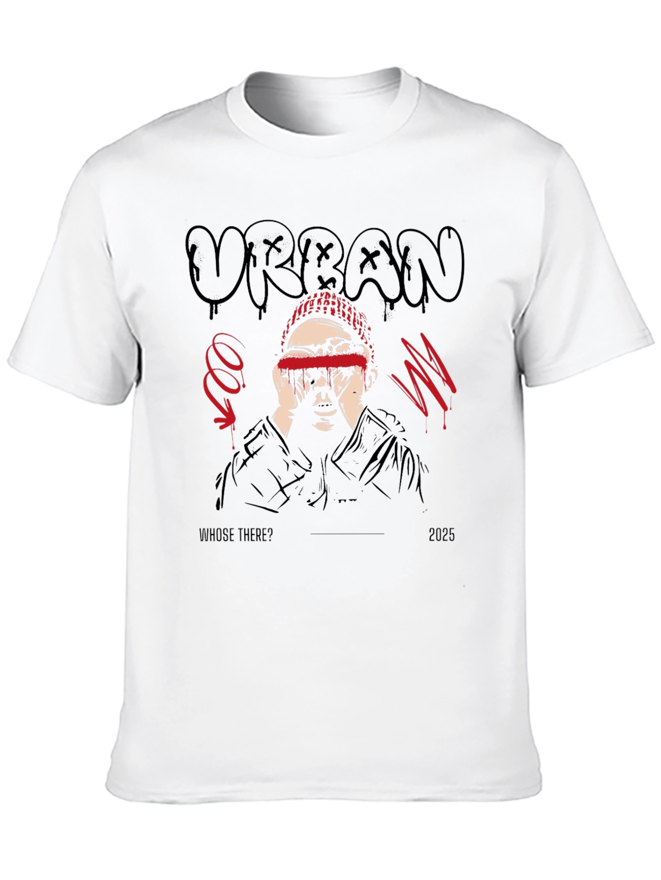 Urban Graphic Print Black T-Shirt
