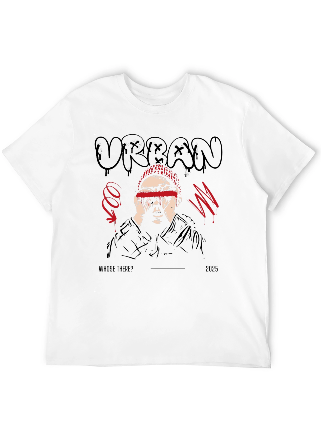 Urban Graphic Print Black T-Shirt