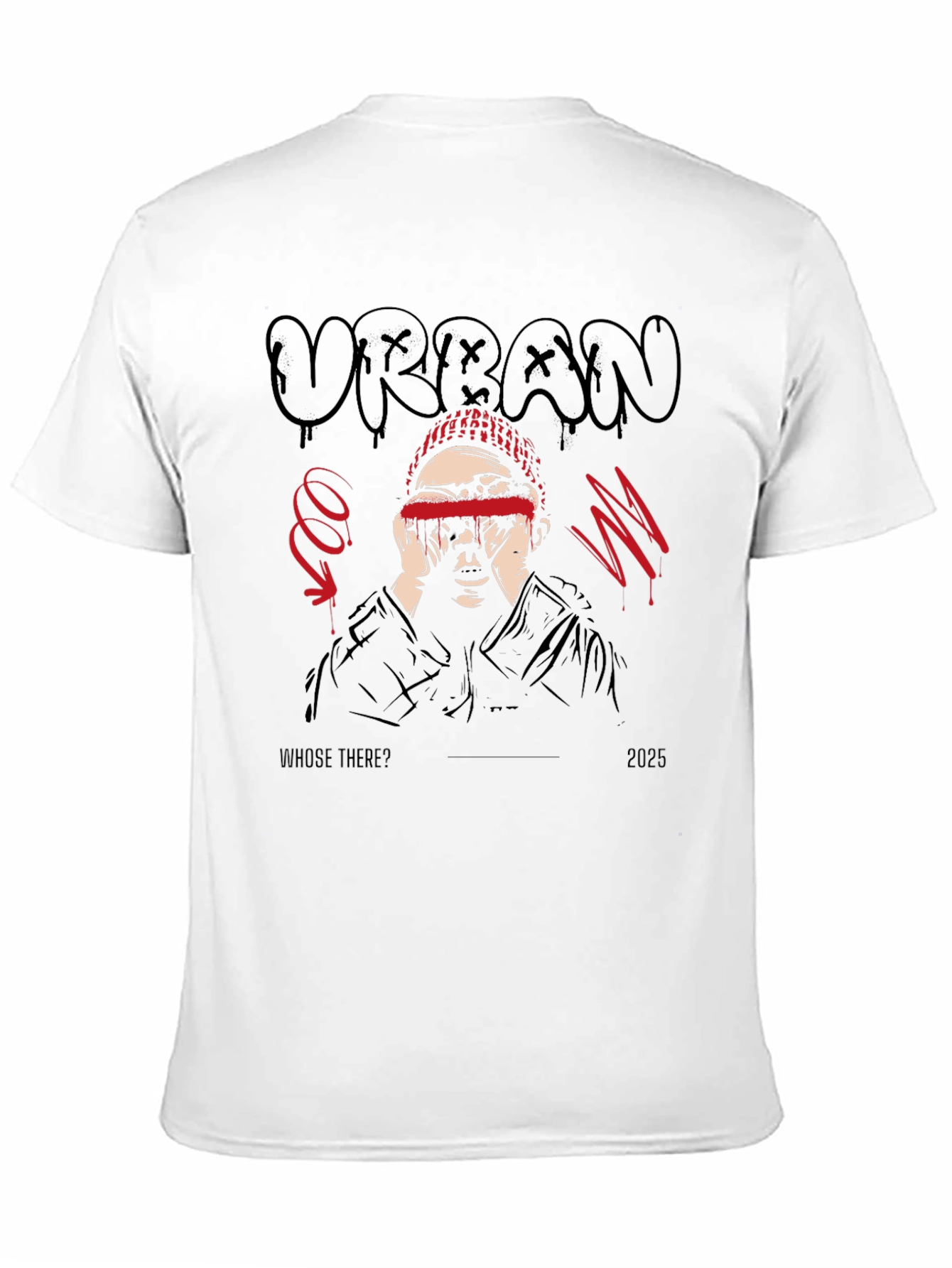 Urban Graphic Print Black T-Shirt