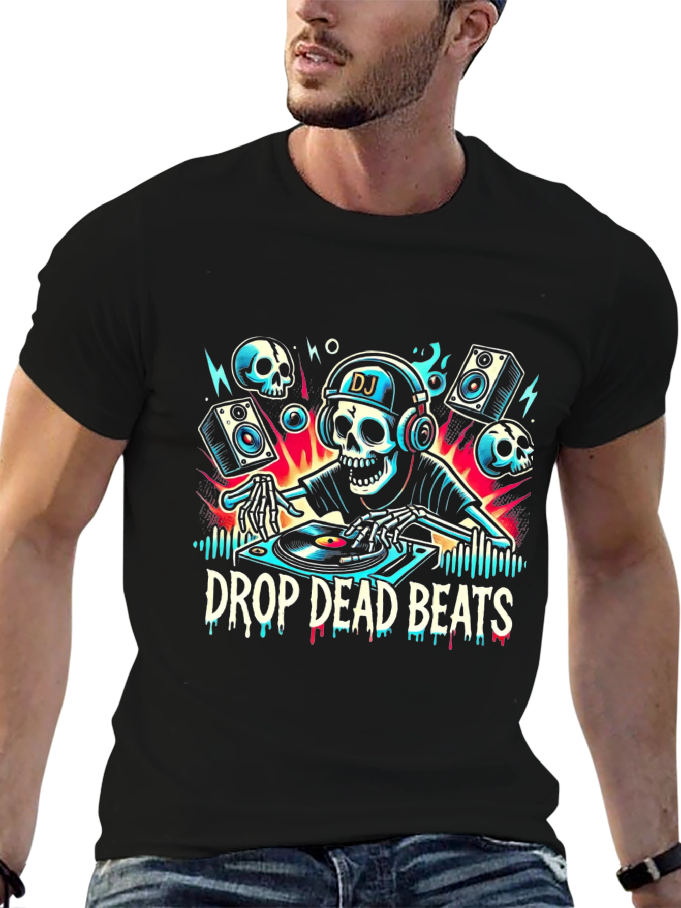 Drop Dead Beats DJ Skeleton T-Shirt