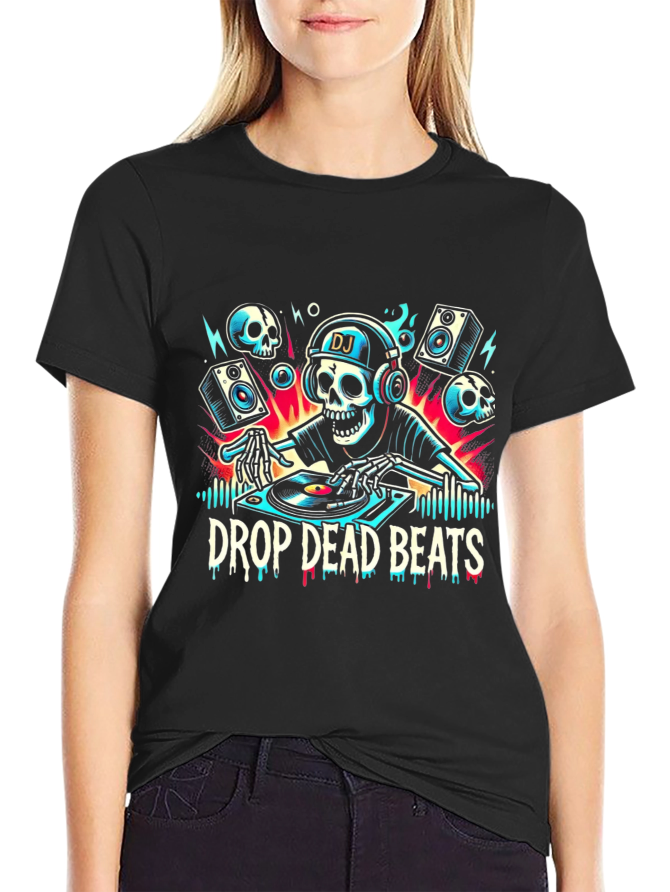 Drop Dead Beats DJ Skeleton T-Shirt