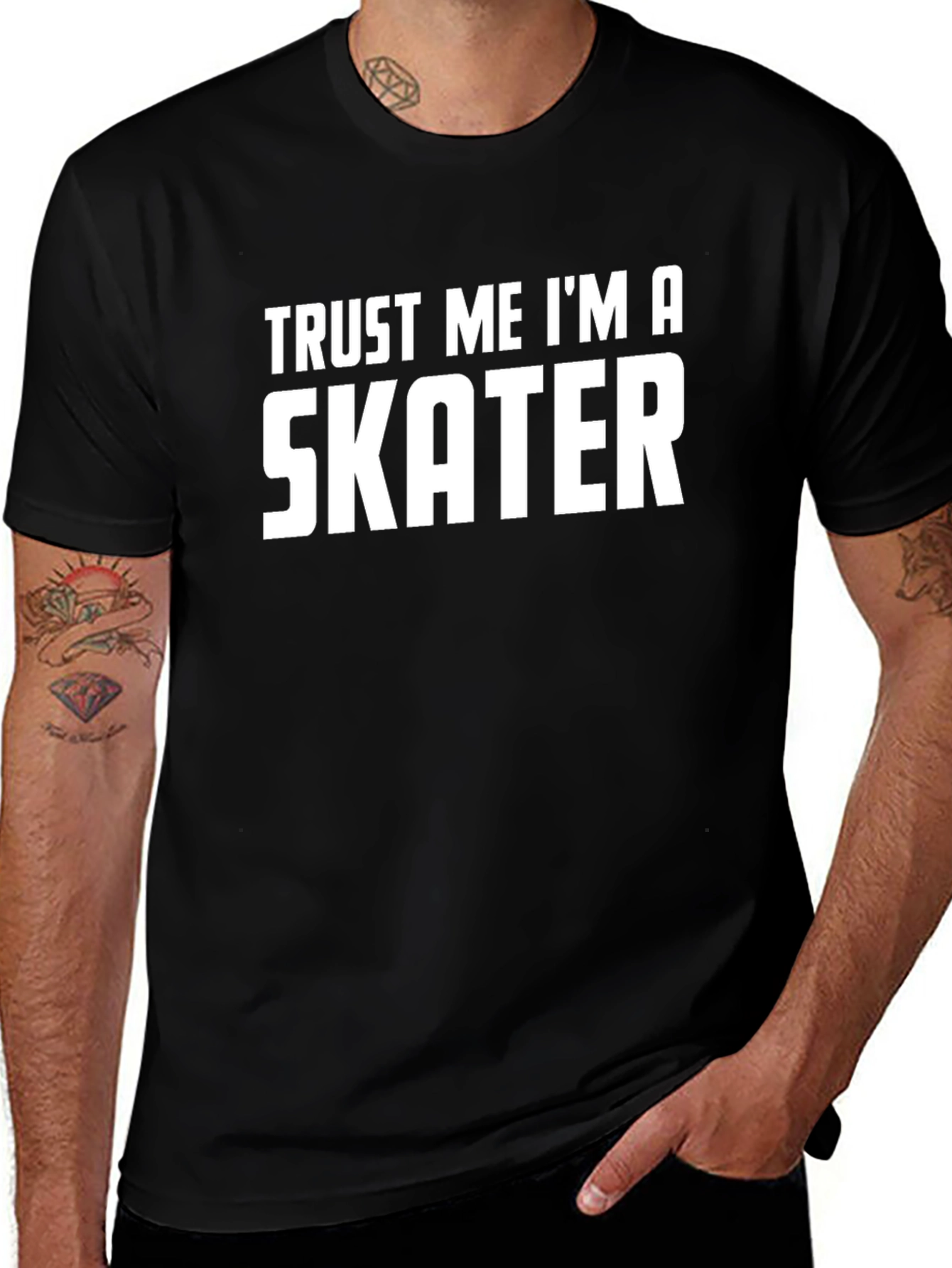 Trust Me Im A Skater Black Tee