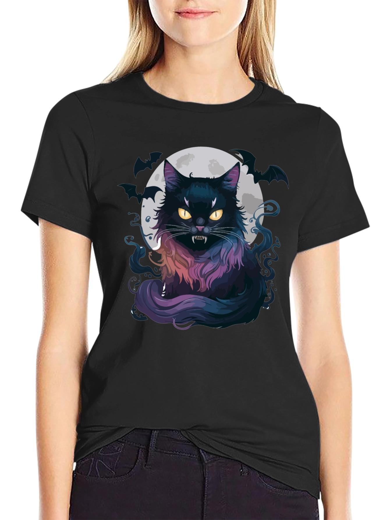 Vampire Cat Moon T-Shirt