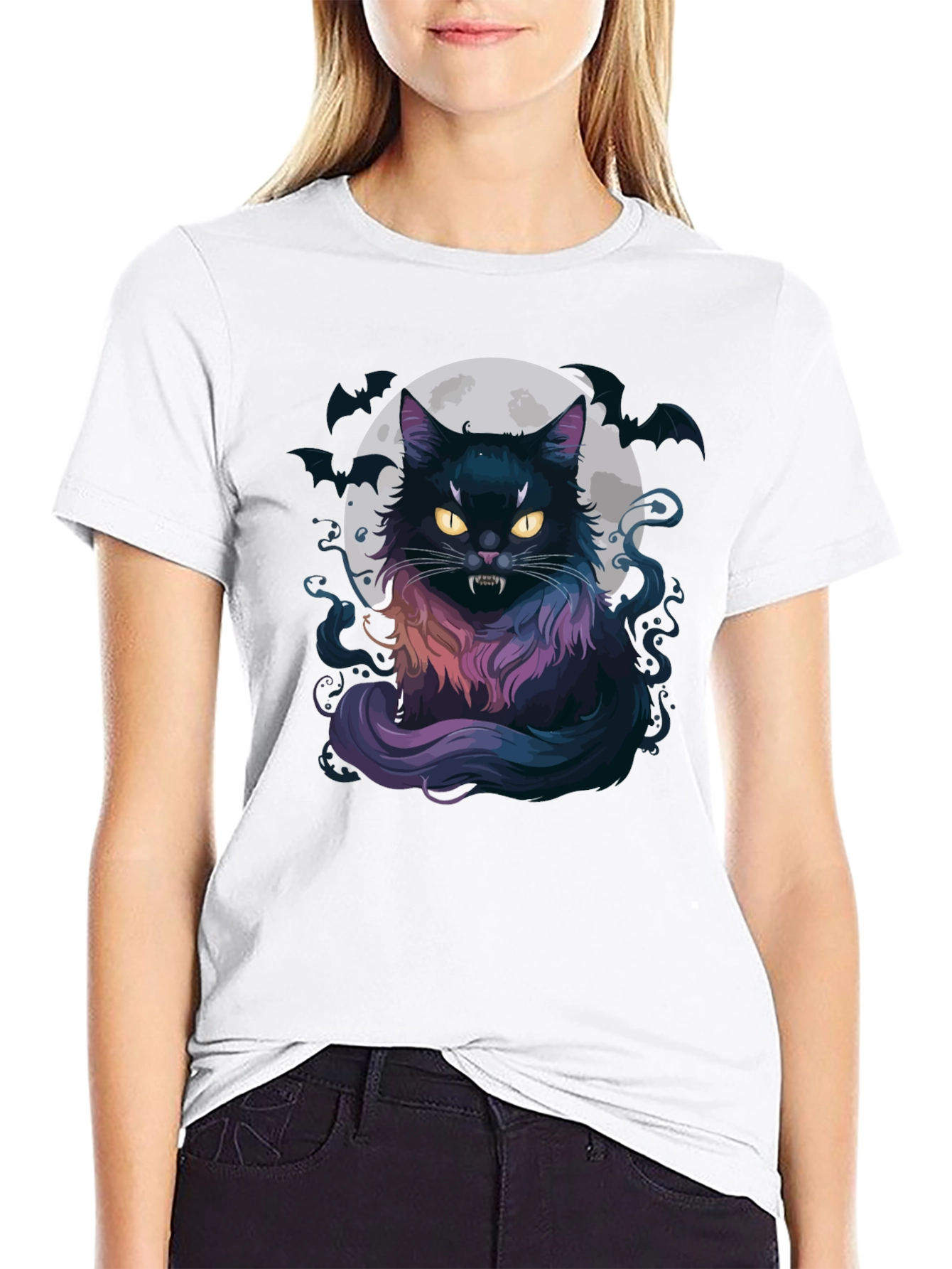 Vampire Cat Moon T-Shirt