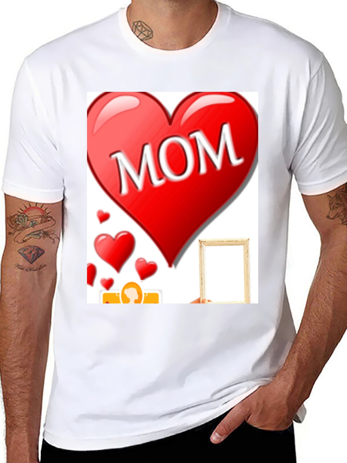 I Love Mom T-Shirt - Heart Design