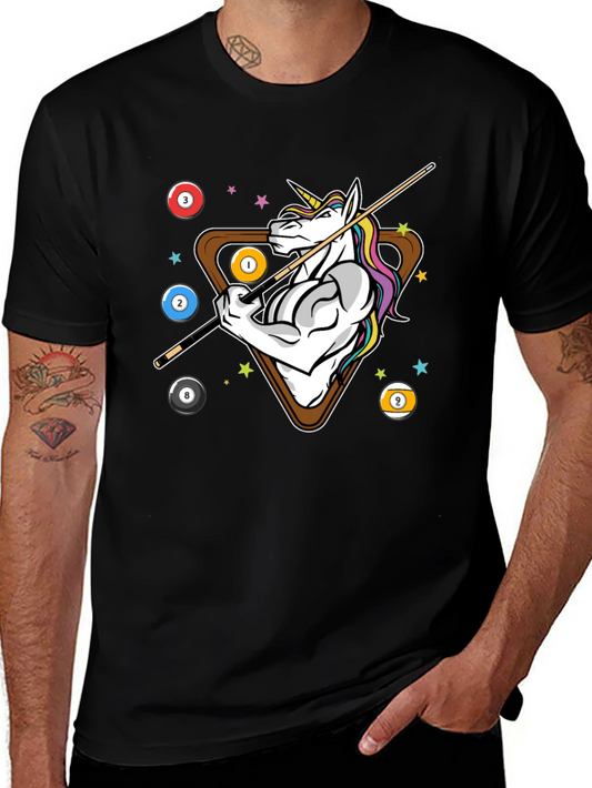 Unicorn Billiards T-Shirt - Stylish Graphic Tee