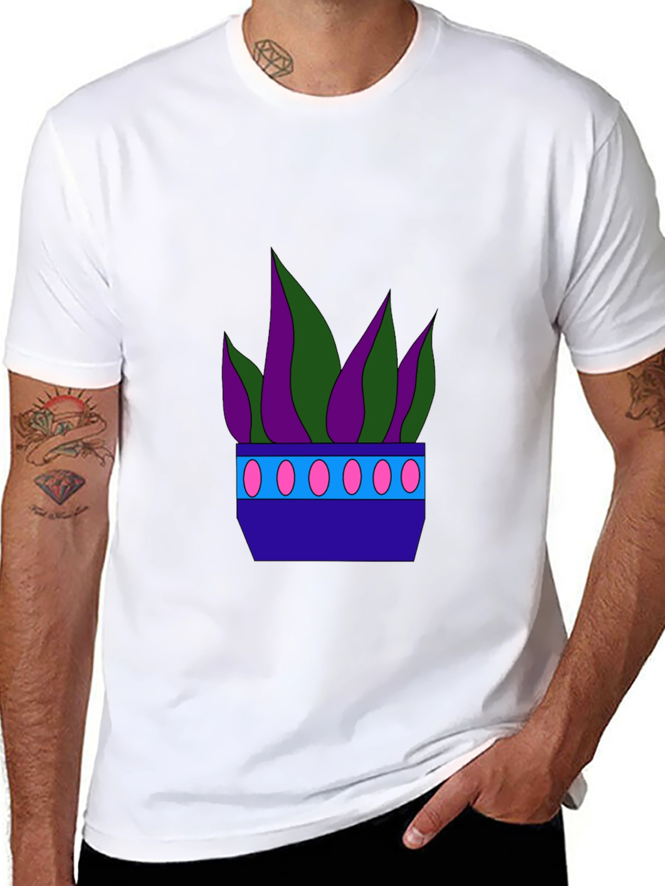 Funky Potted Plant Graphic Tee