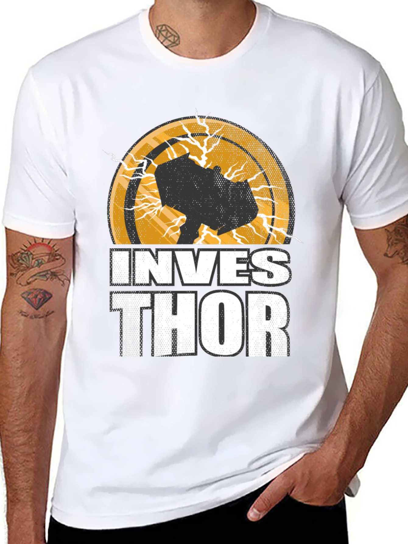 Invest Thor Graphic T-Shirt - Cool Unique Design