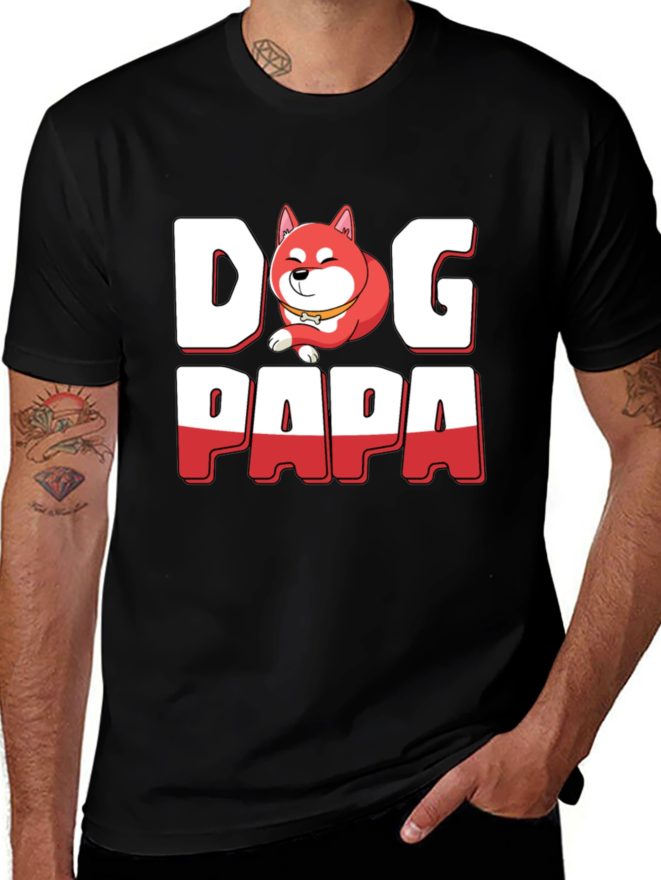 Dog Papa T-Shirt - Shiba Inu Dad Tee
