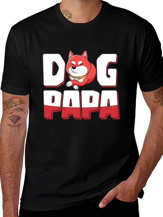Dog Papa T-Shirt - Shiba Inu Dad Tee